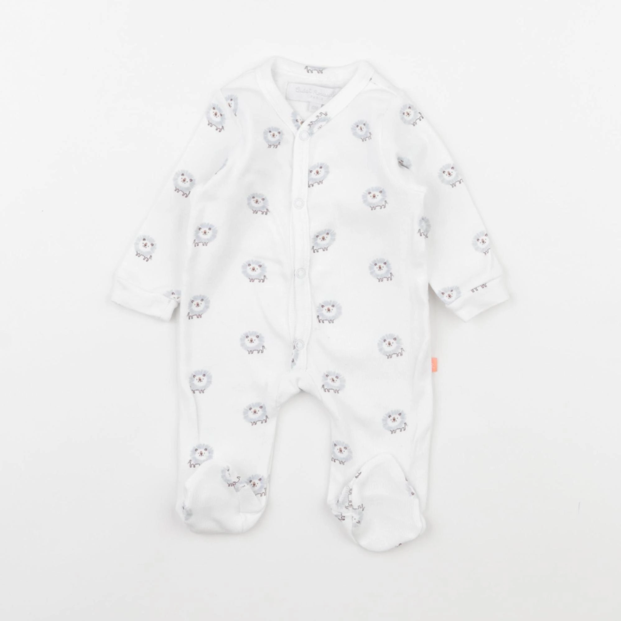 Cadet Rousselle - pyjama coton blanc - 0 mois