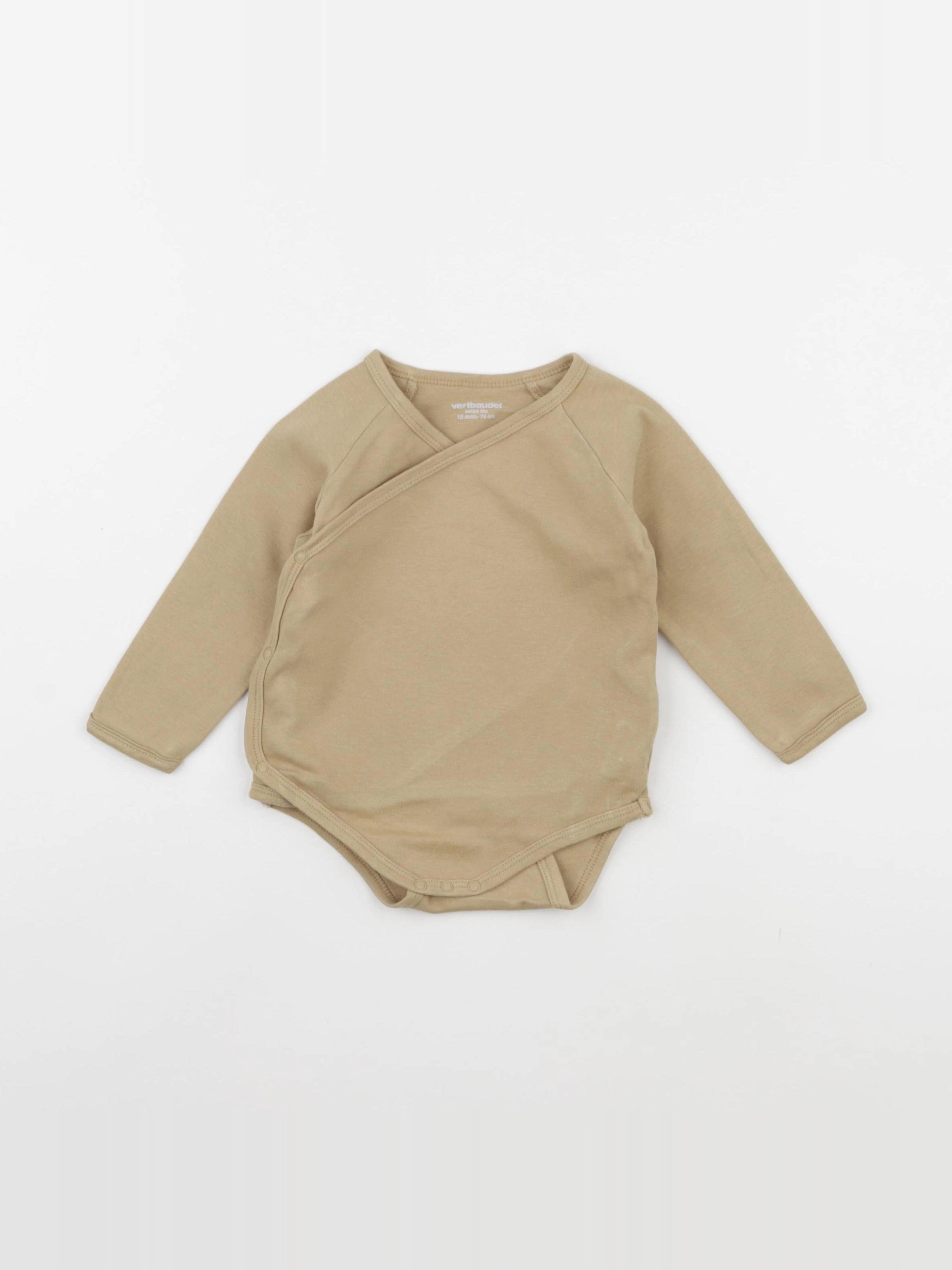 Vertbaudet - body marron - 12 mois