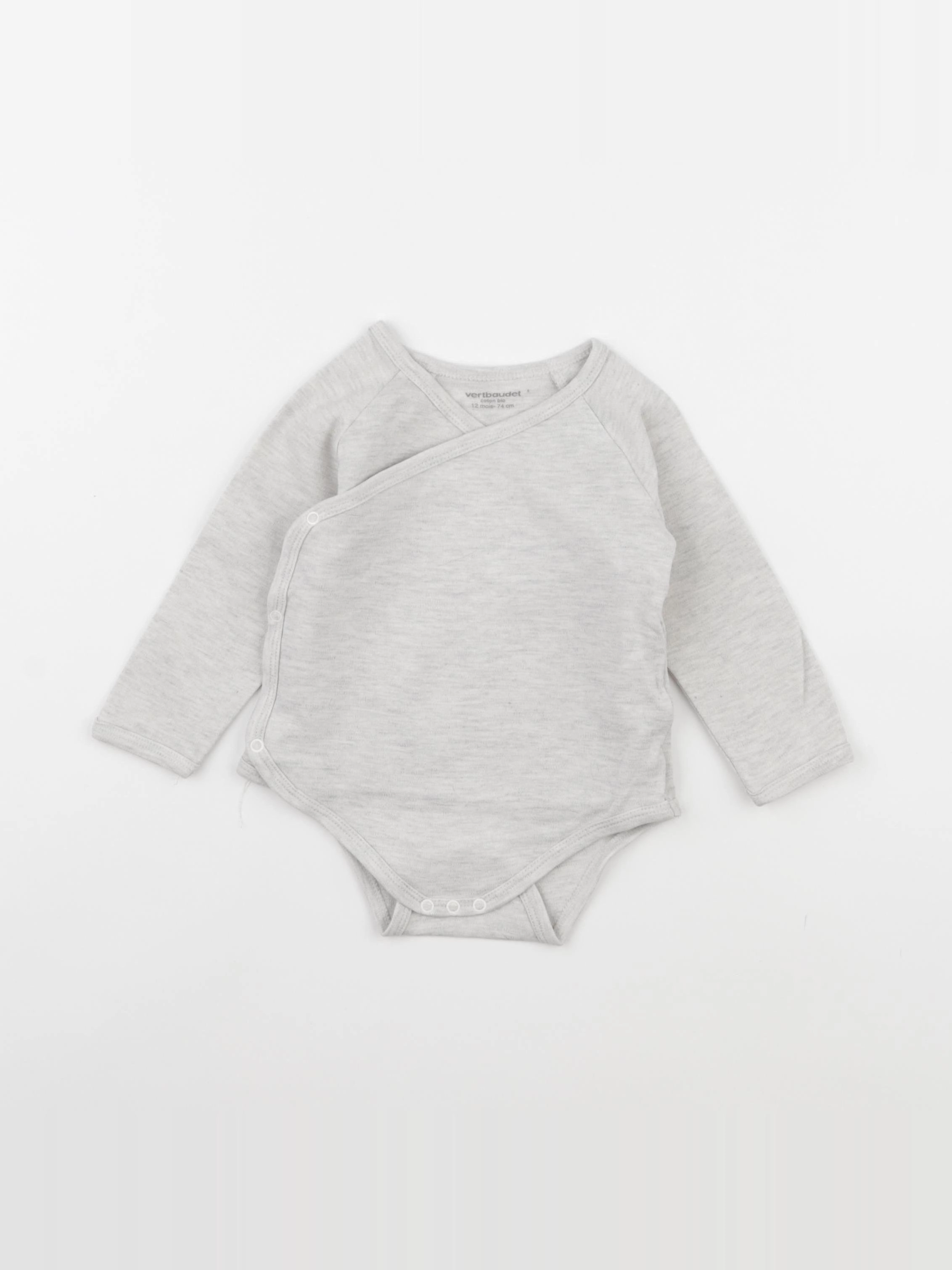 Vertbaudet - body gris - 12 mois