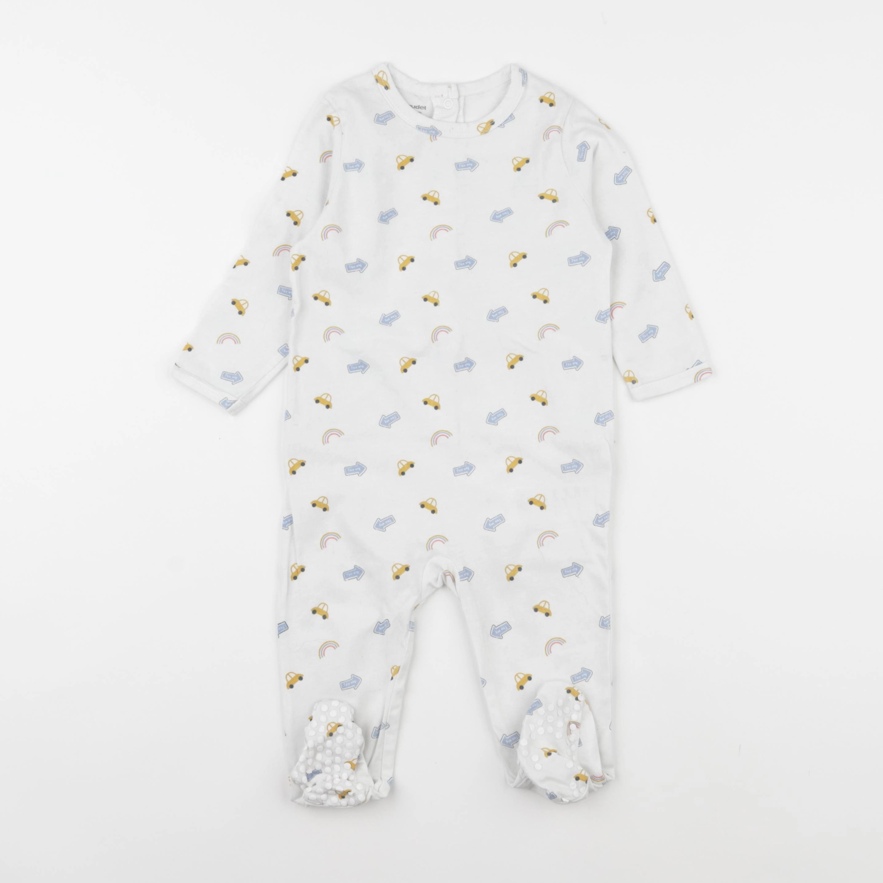 Vertbaudet - pyjama coton blanc - 12 mois