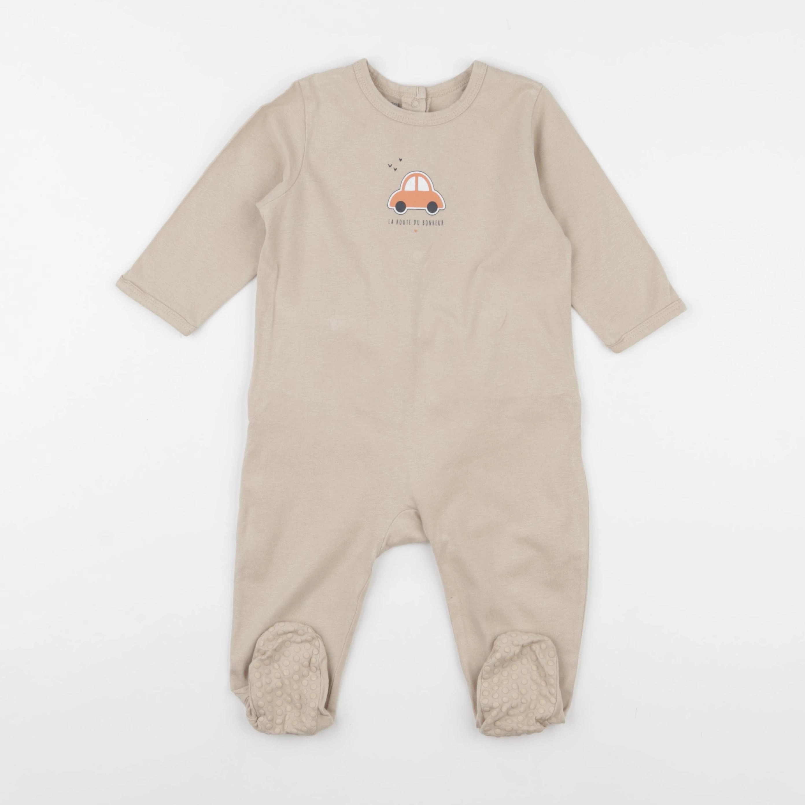Vertbaudet - pyjama coton marron - 12 mois