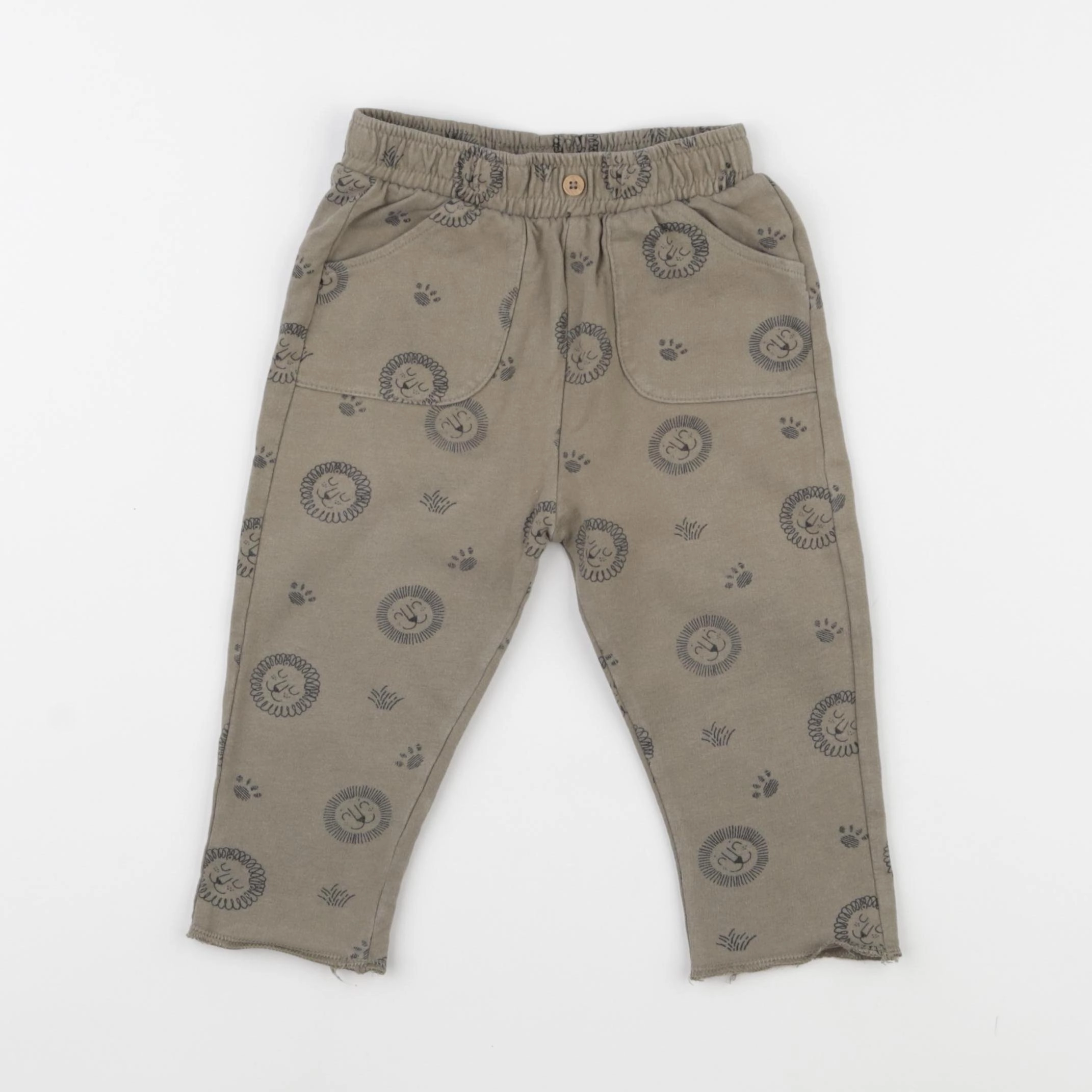 Vertbaudet - pantalon vert - 9 mois