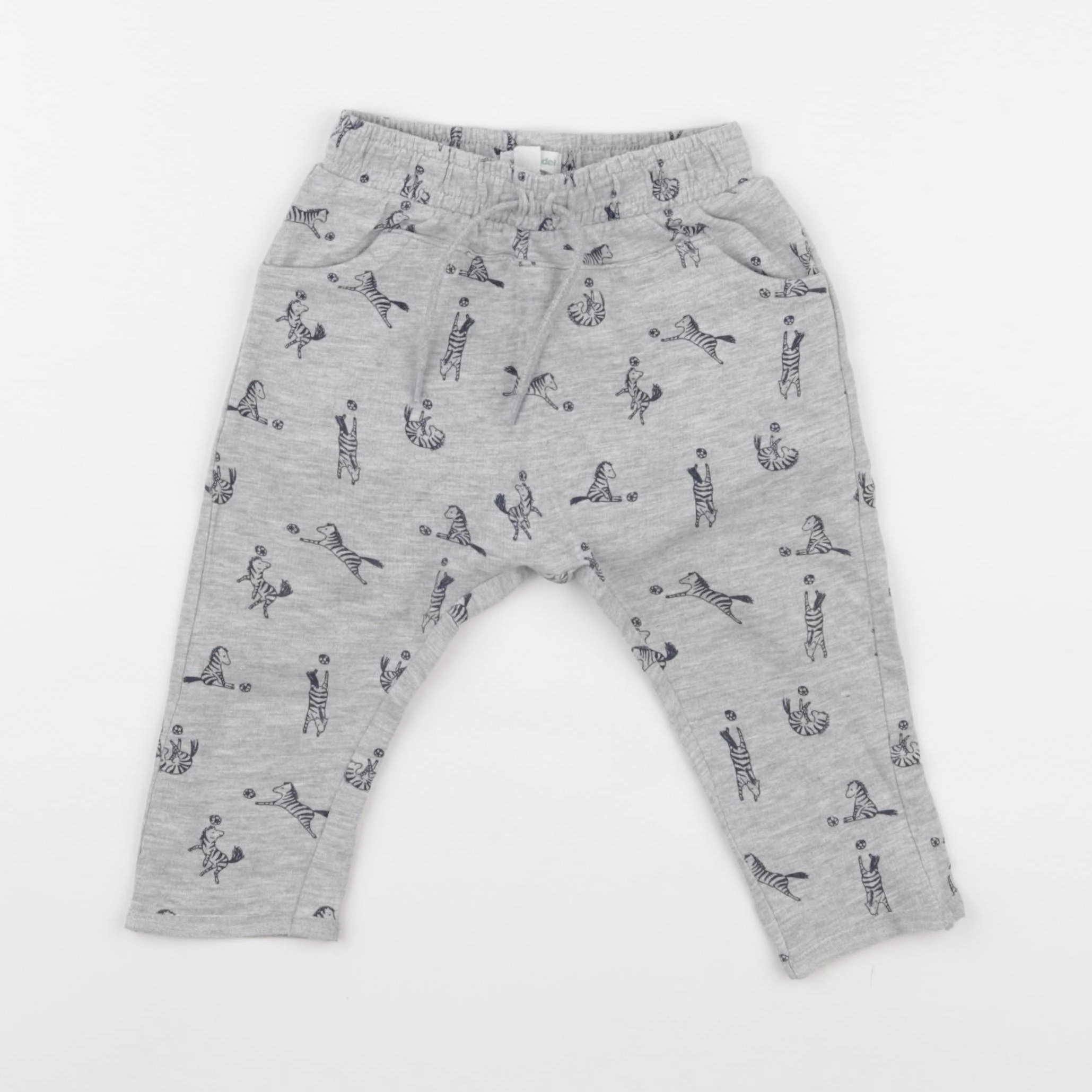 Vertbaudet - sarouel gris - 9 mois