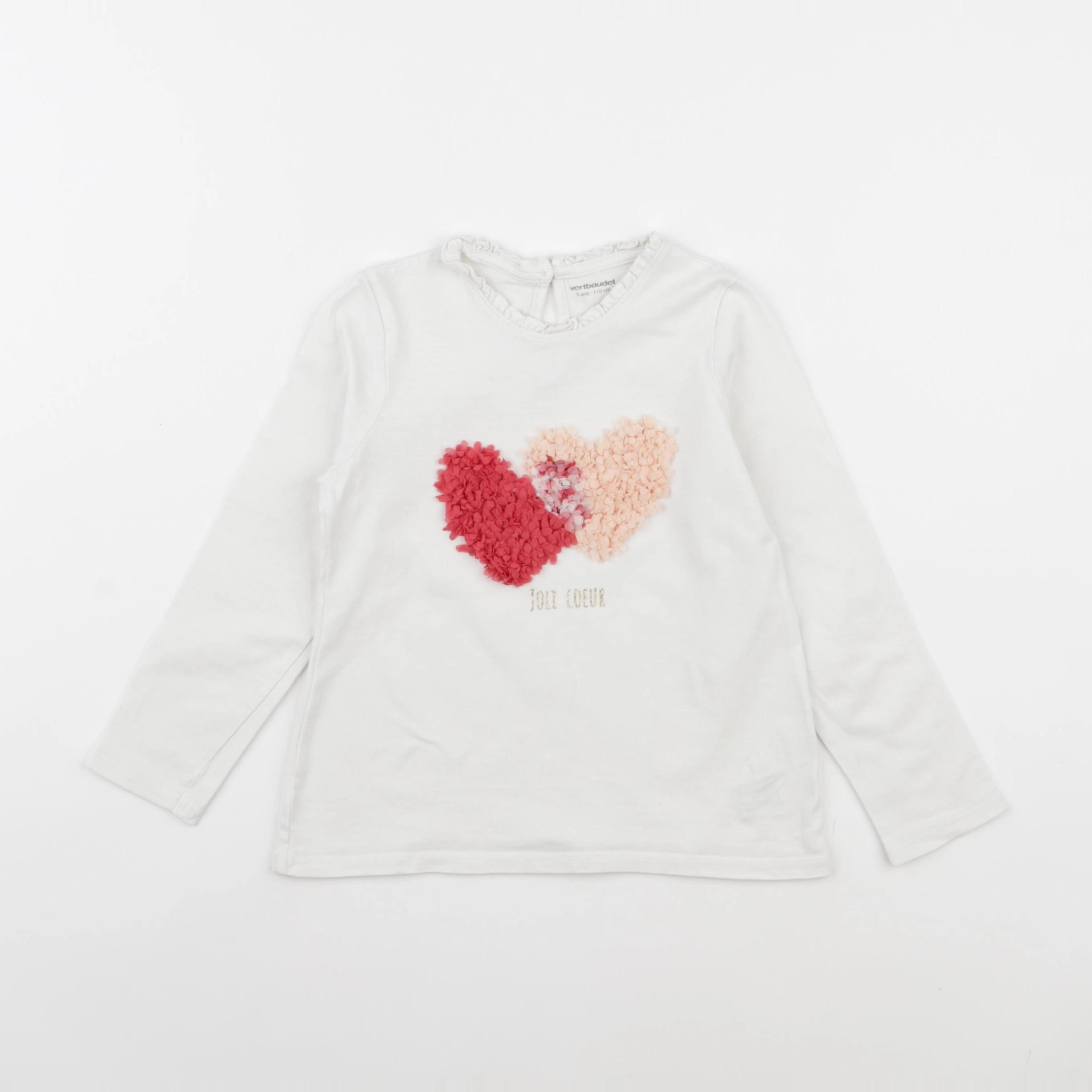 Vertbaudet - tee-shirt blanc - 5 ans