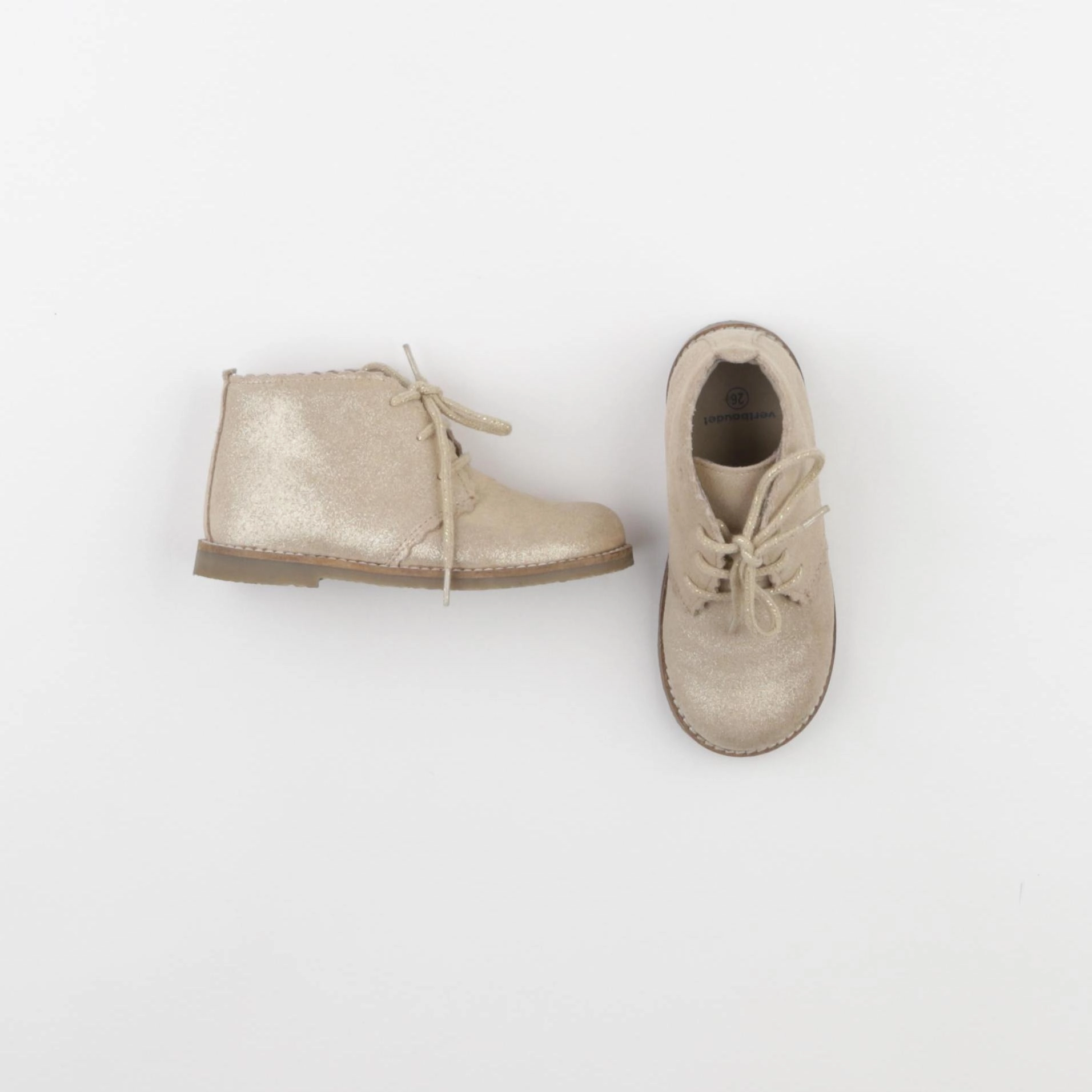 Vertbaudet - boots beige, or - pointure 26