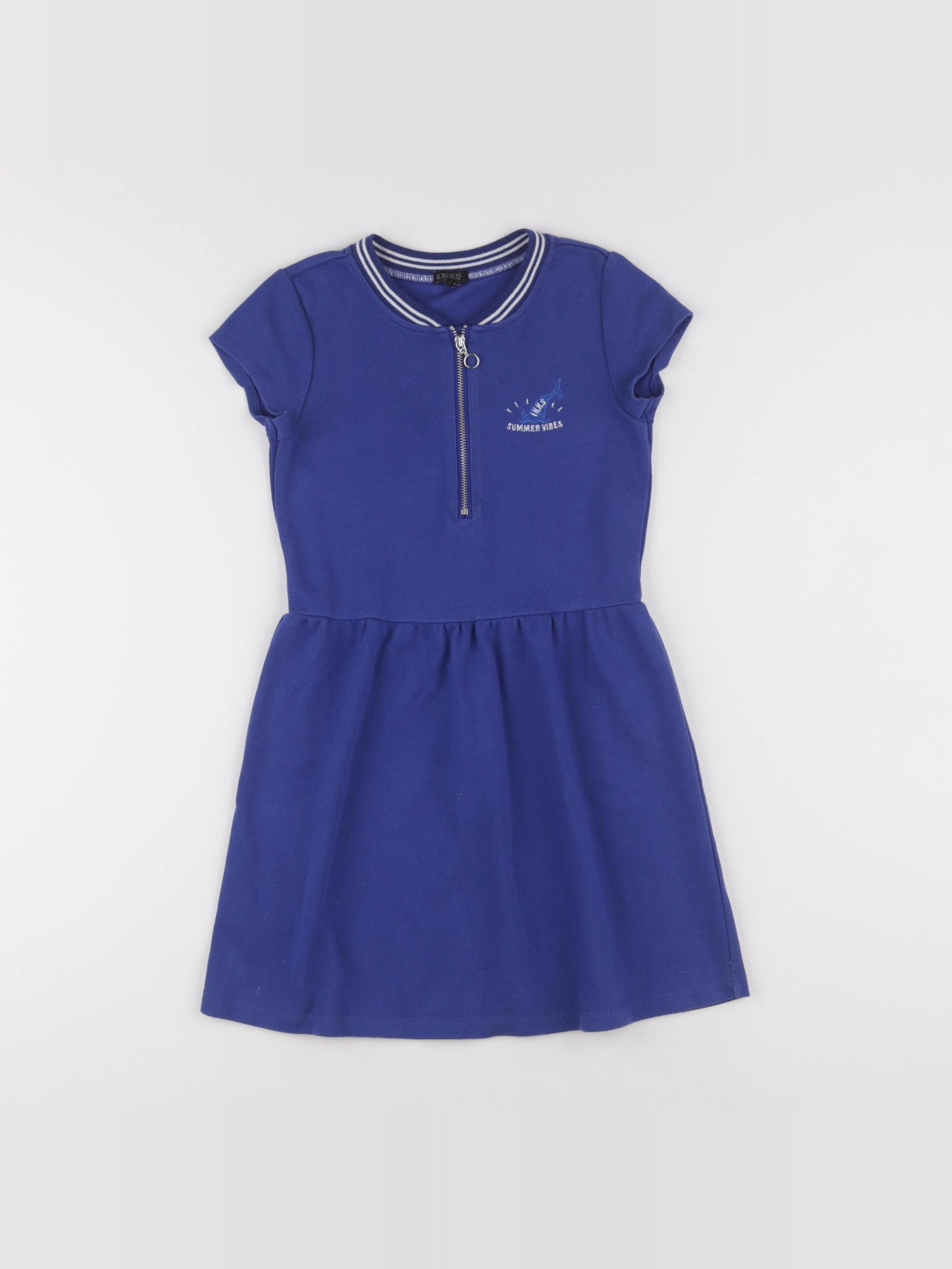 IKKS - robe bleu - 8 ans