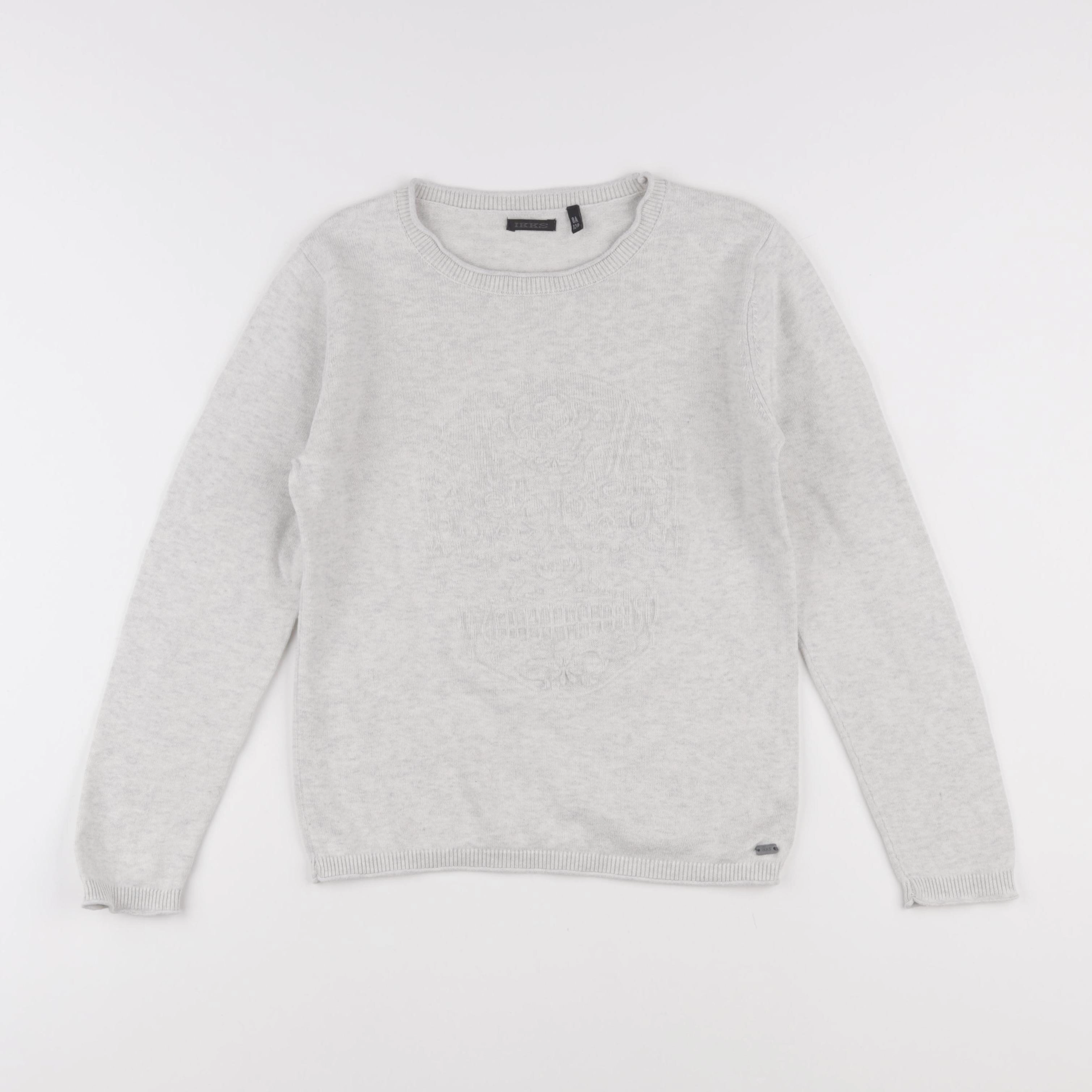 IKKS - pull gris - 8 ans