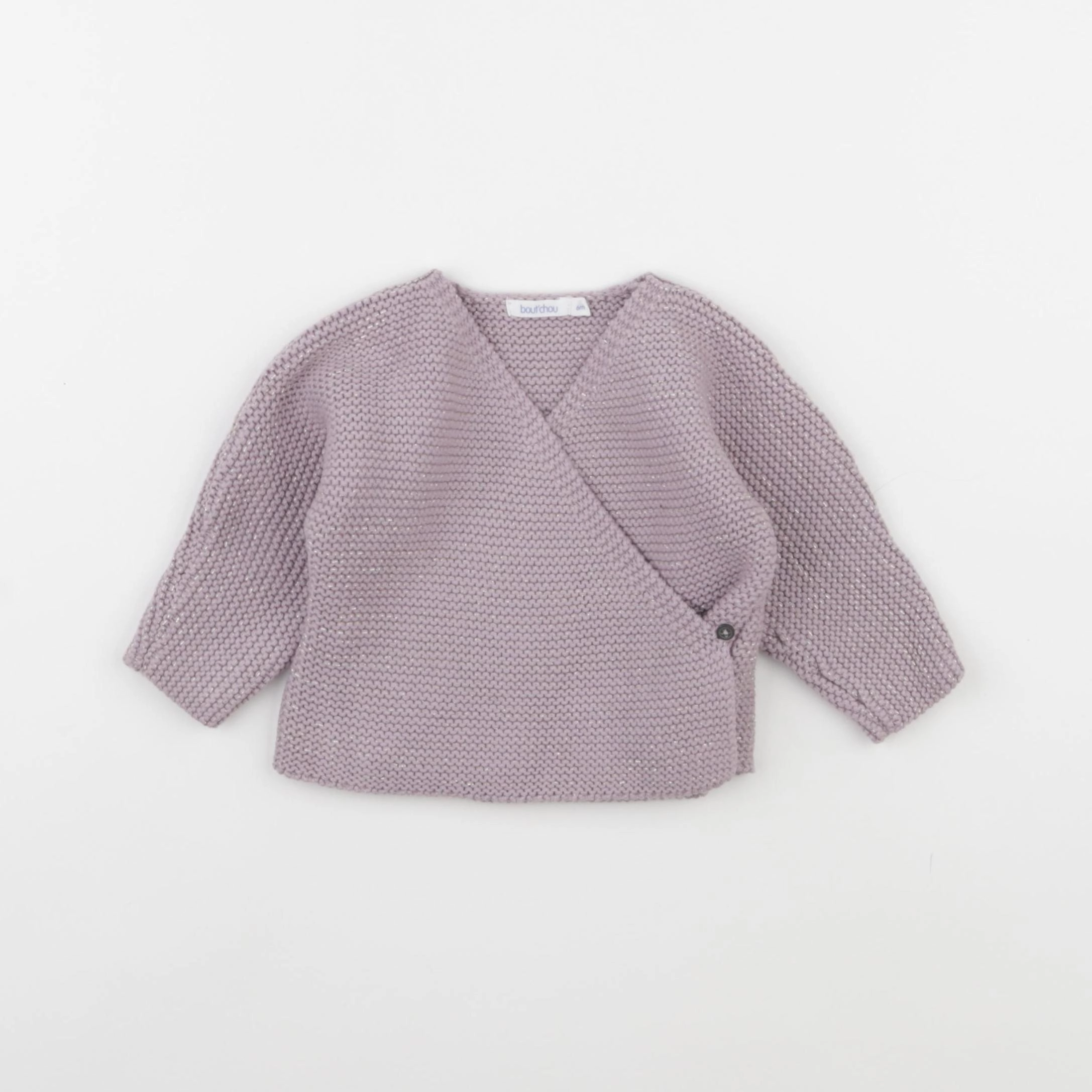 Boutchou - gilet violet - 6 mois