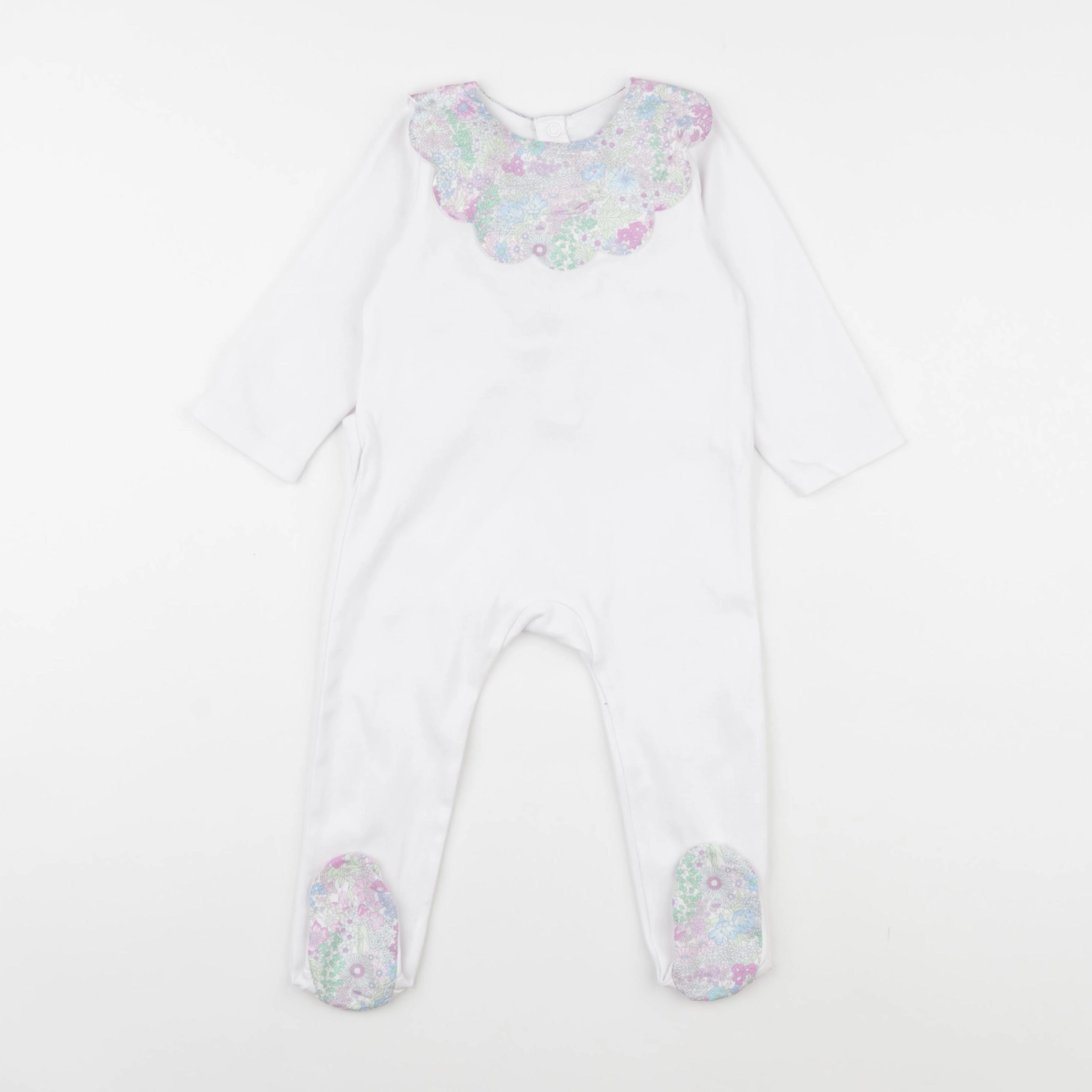 Jacadi - pyjama liberty coton blanc - 18 mois