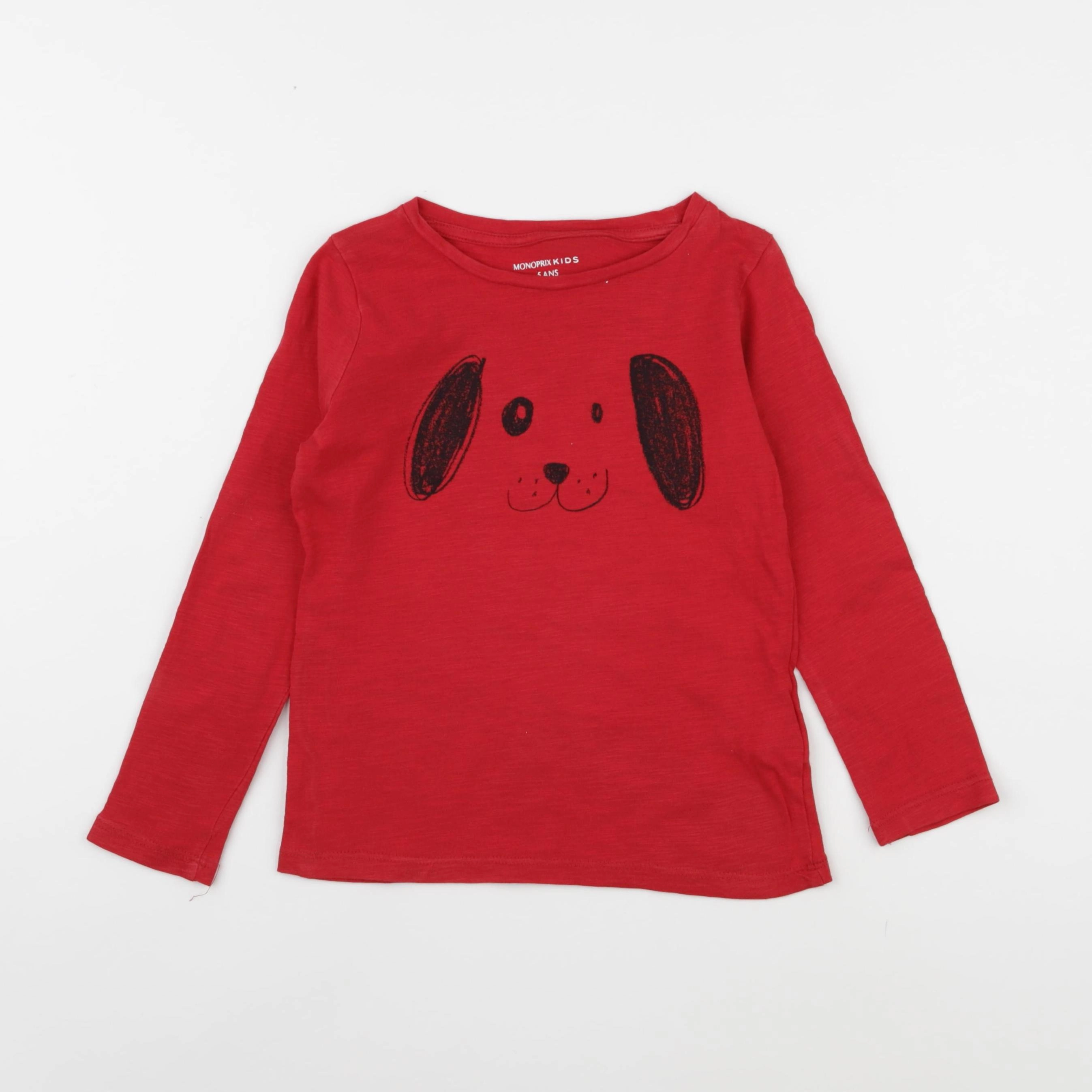 Monoprix - tee-shirt rouge - 5 ans