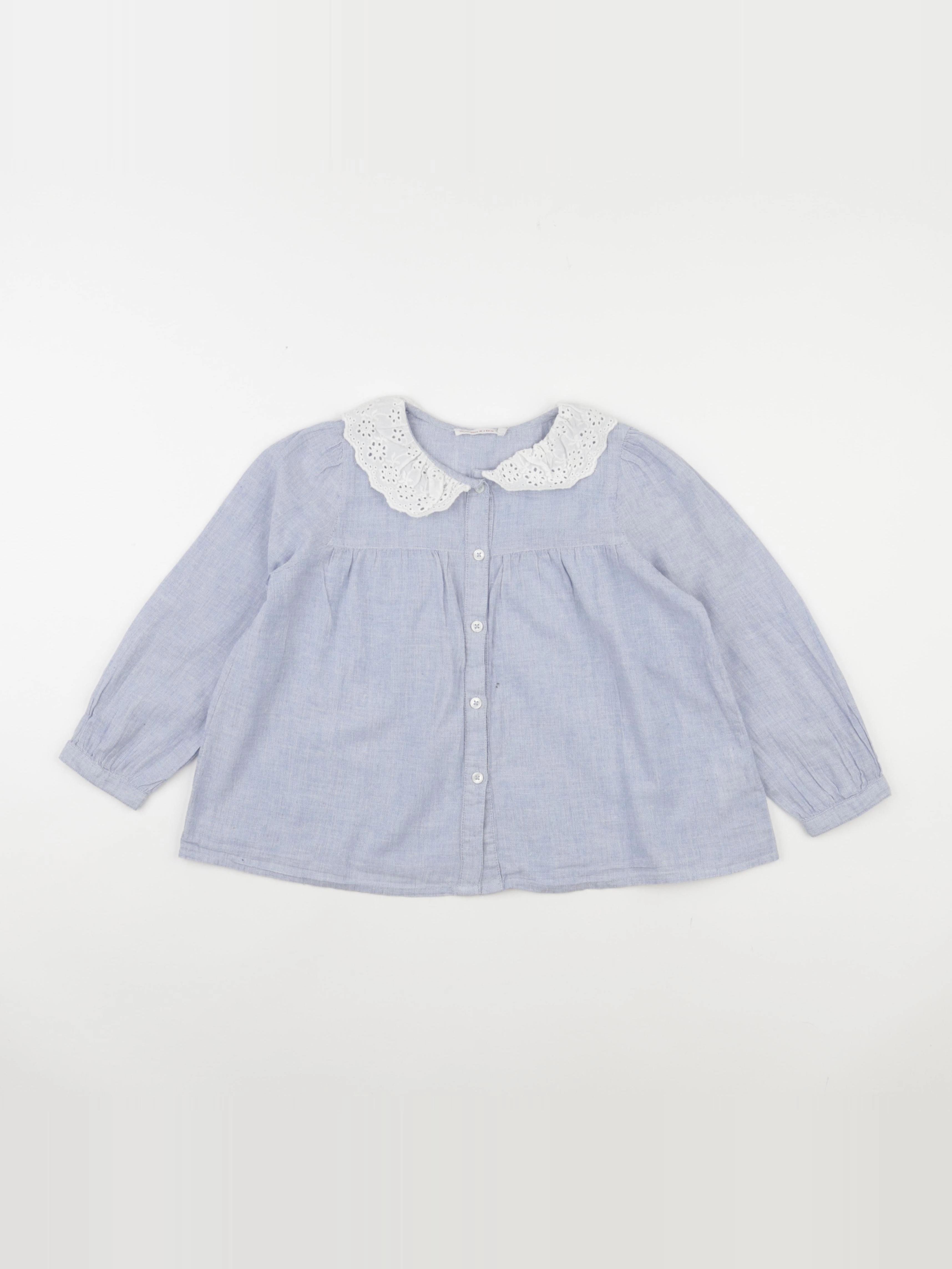 Monoprix - blouse bleu - 6 ans
