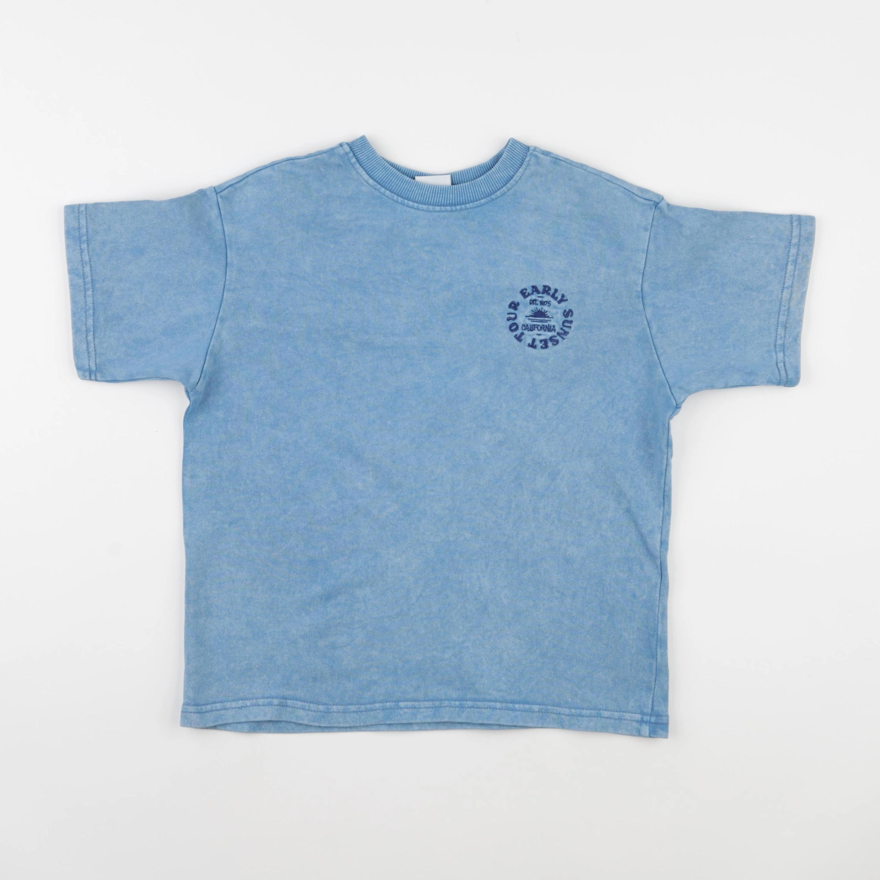 Zara - tee-shirt imprimé au dos bleu - 6/7 ans