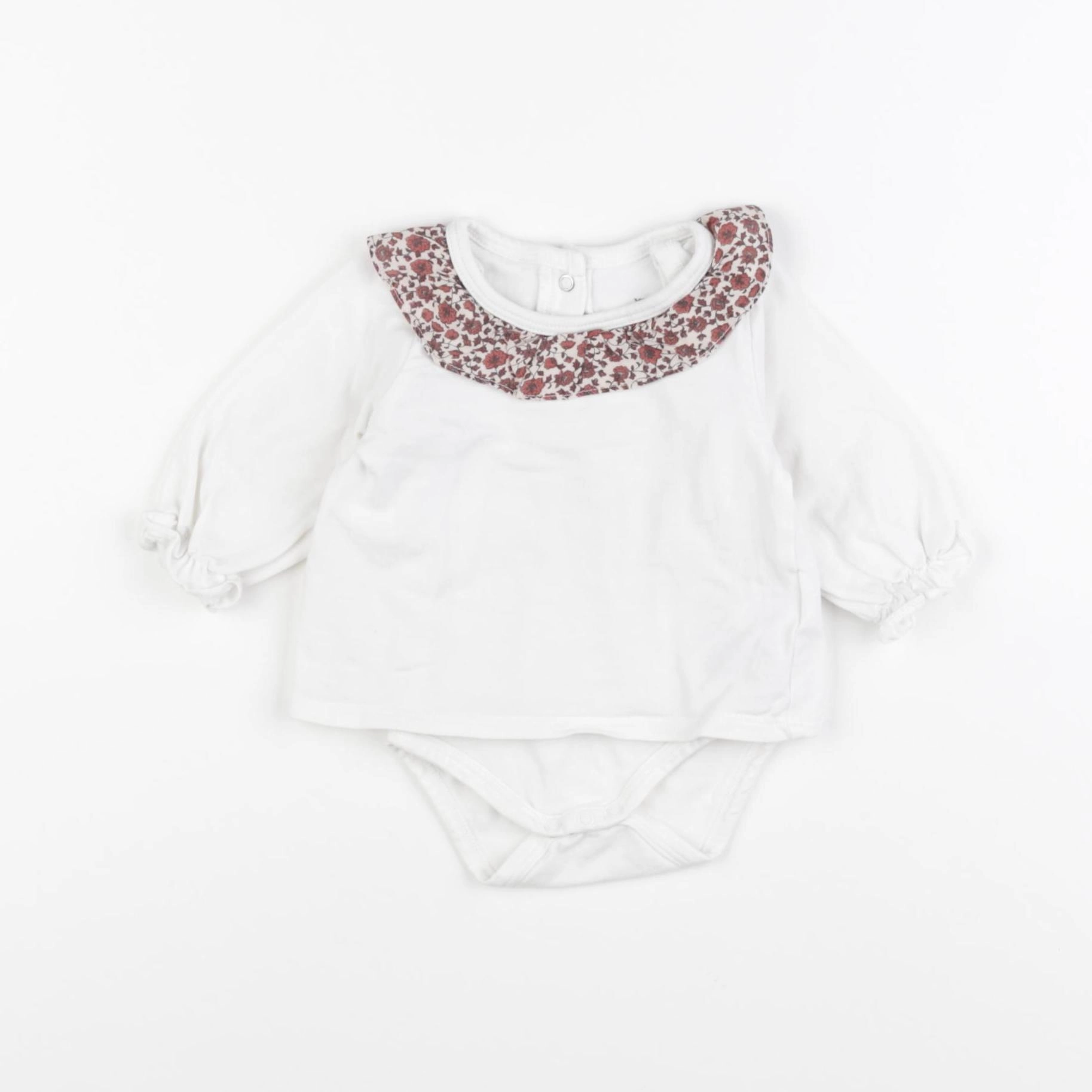 Vertbaudet - body tee-shirt beige - 3 mois