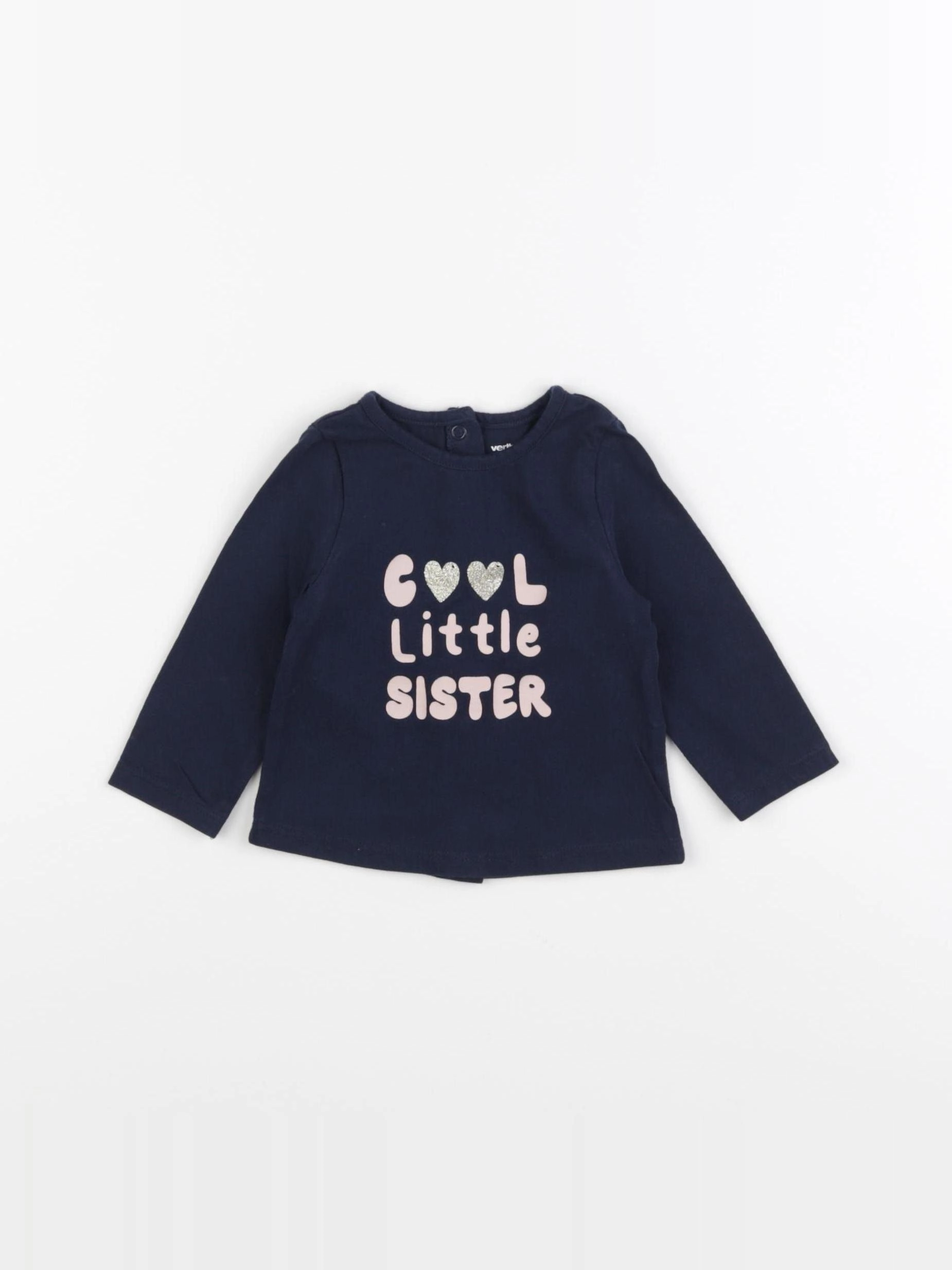 Vertbaudet - tee-shirt bleu - 3 mois