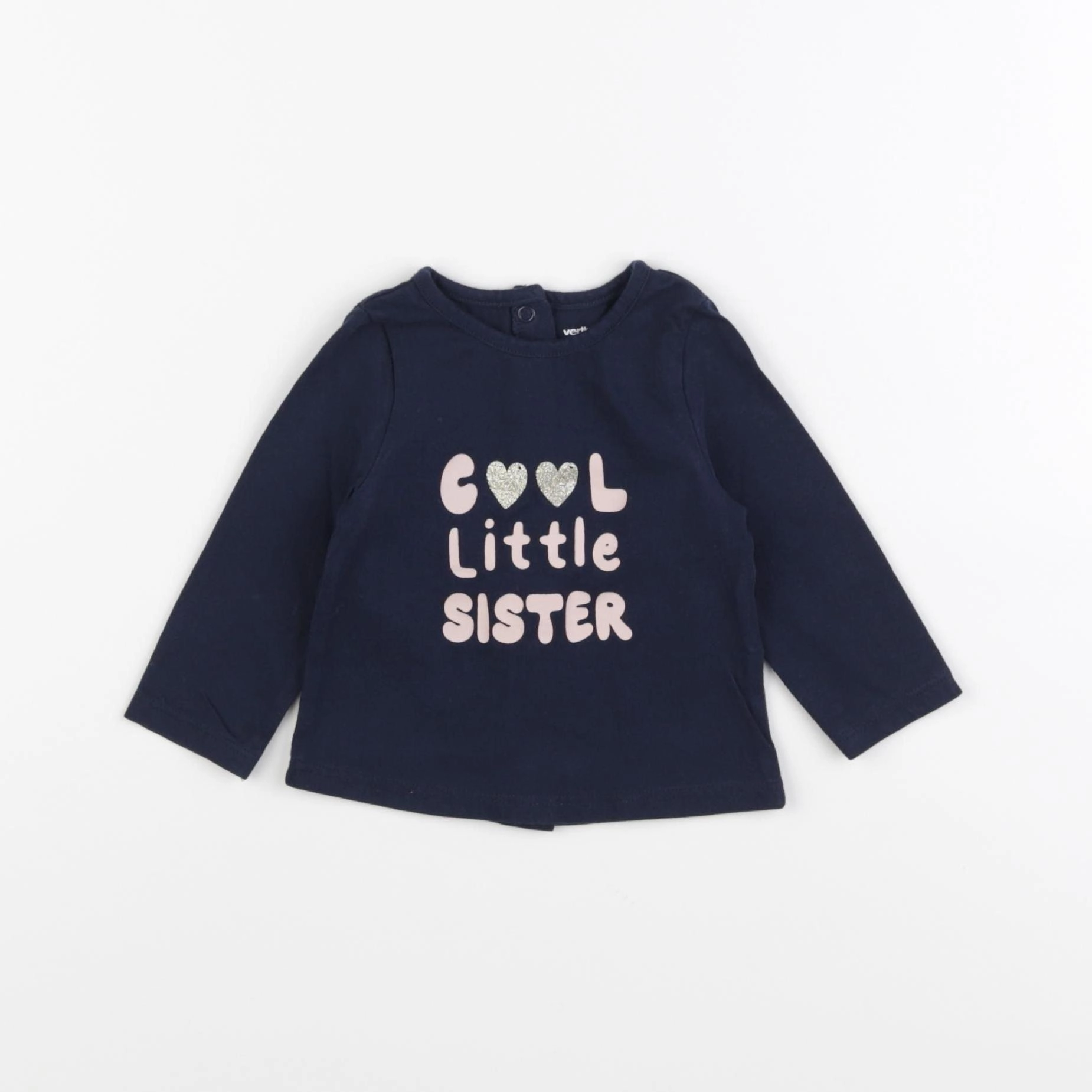 Vertbaudet - tee-shirt bleu - 3 mois
