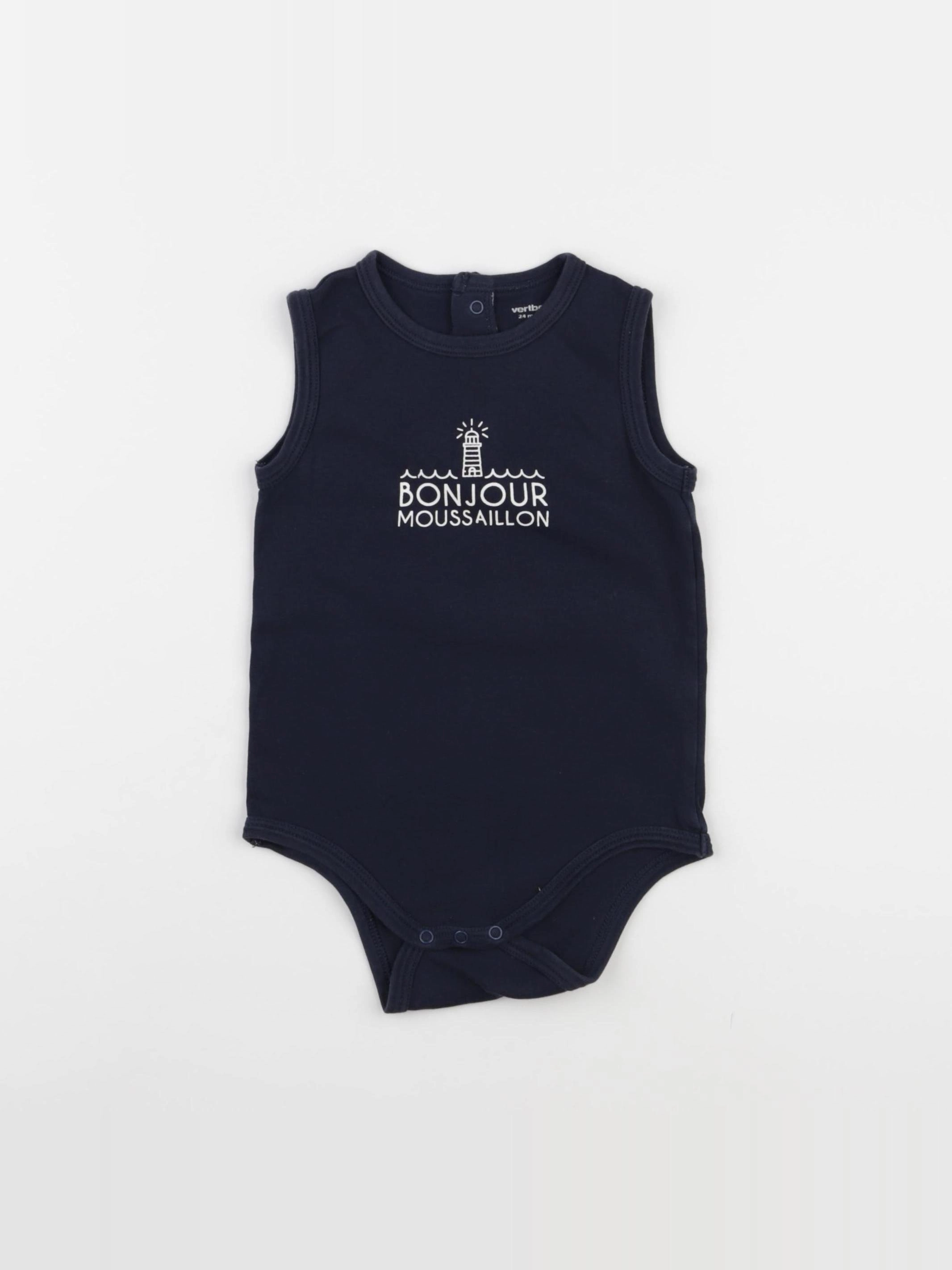 Vertbaudet - body bleu - 24 mois