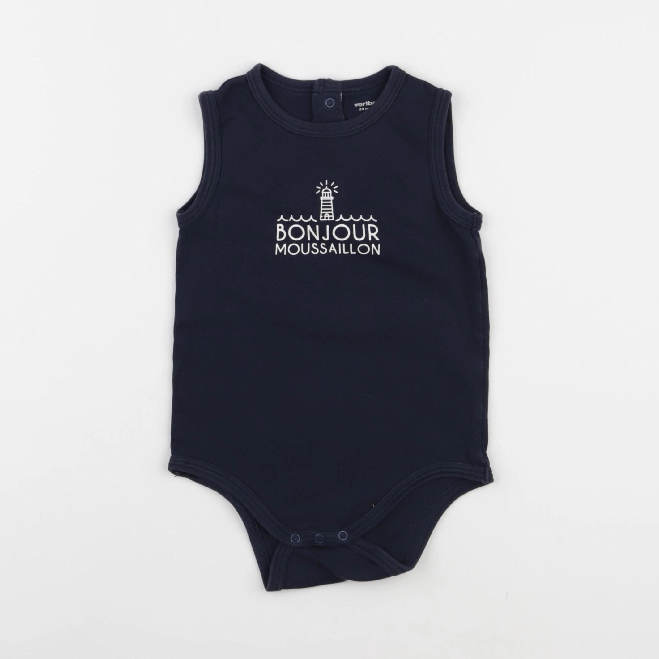 Vertbaudet - body bleu - 24 mois