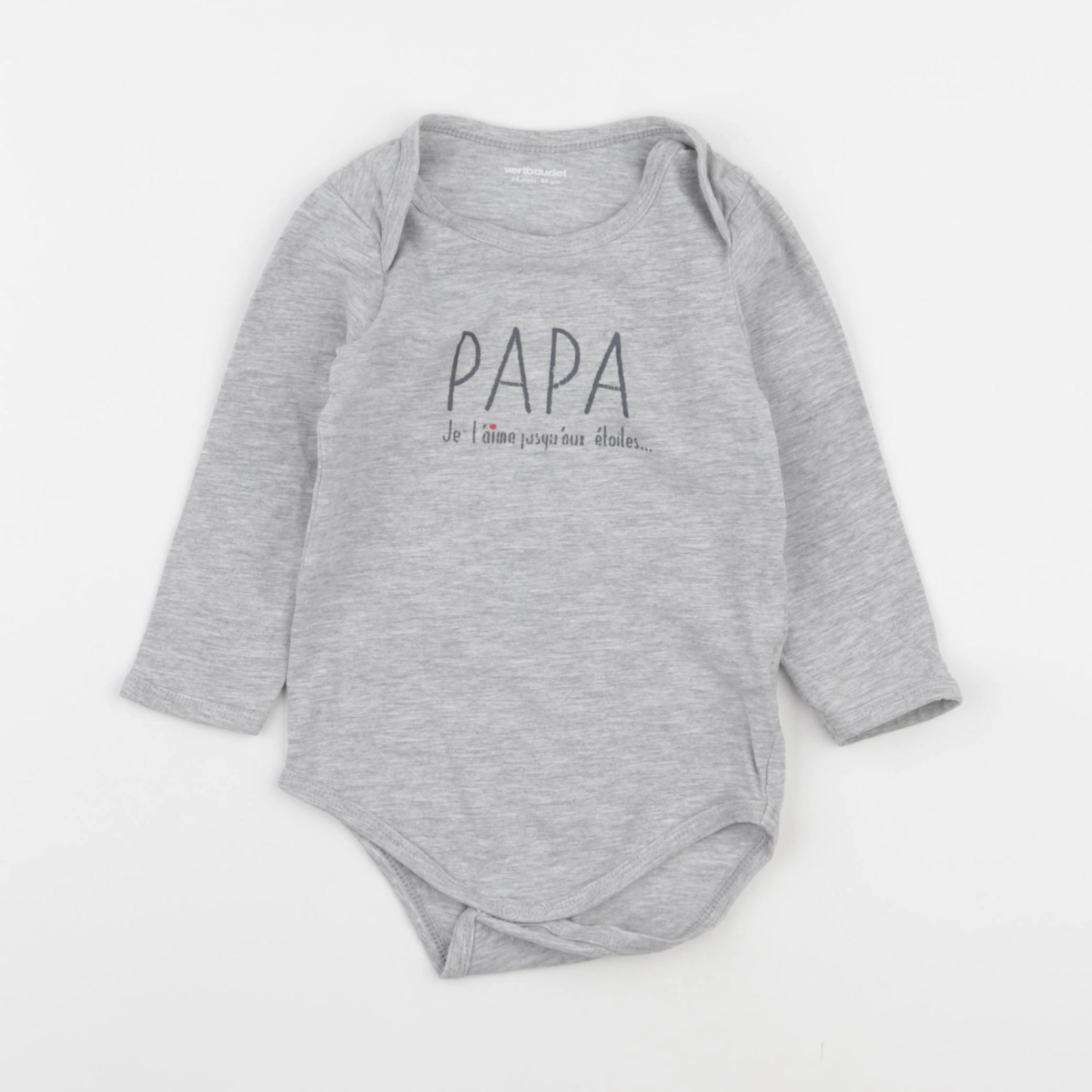 Vertbaudet - body gris - 24 mois