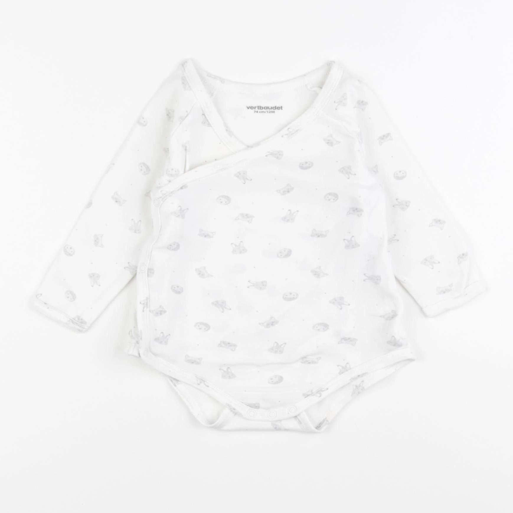 Vertbaudet - body gris - 12 mois