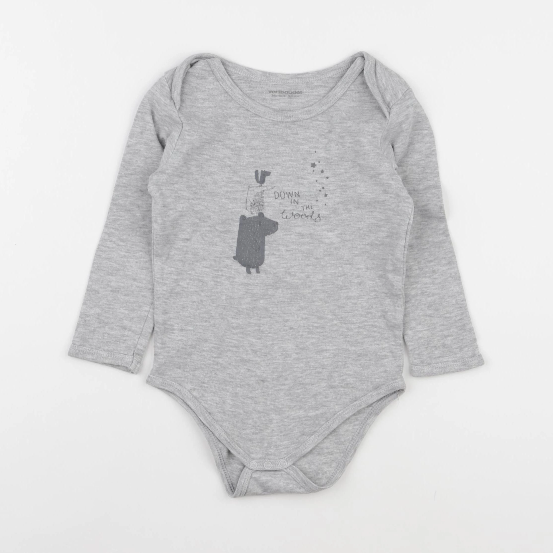 Vertbaudet - body gris - 36 mois