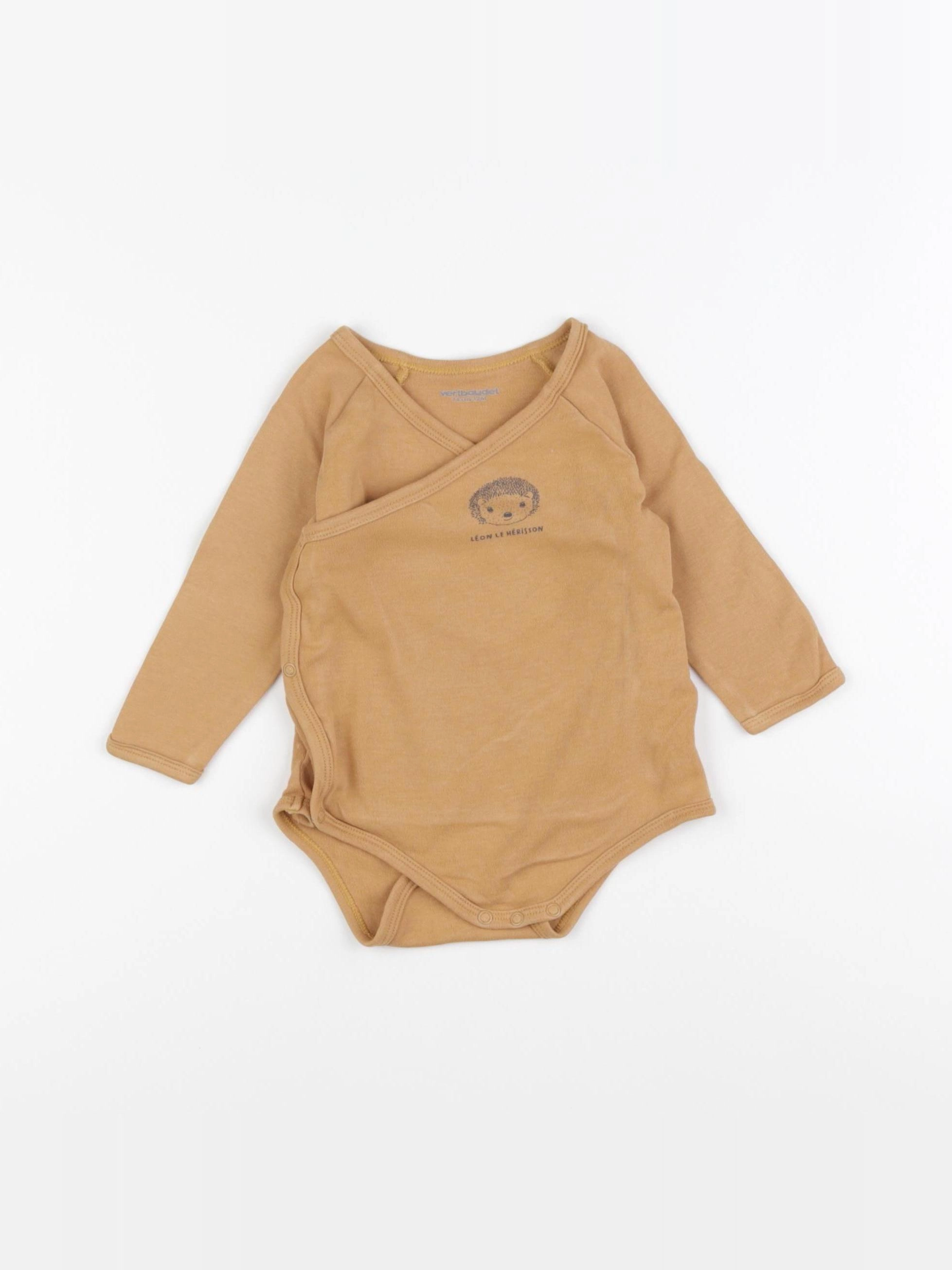 Vertbaudet - body marron - 12 mois