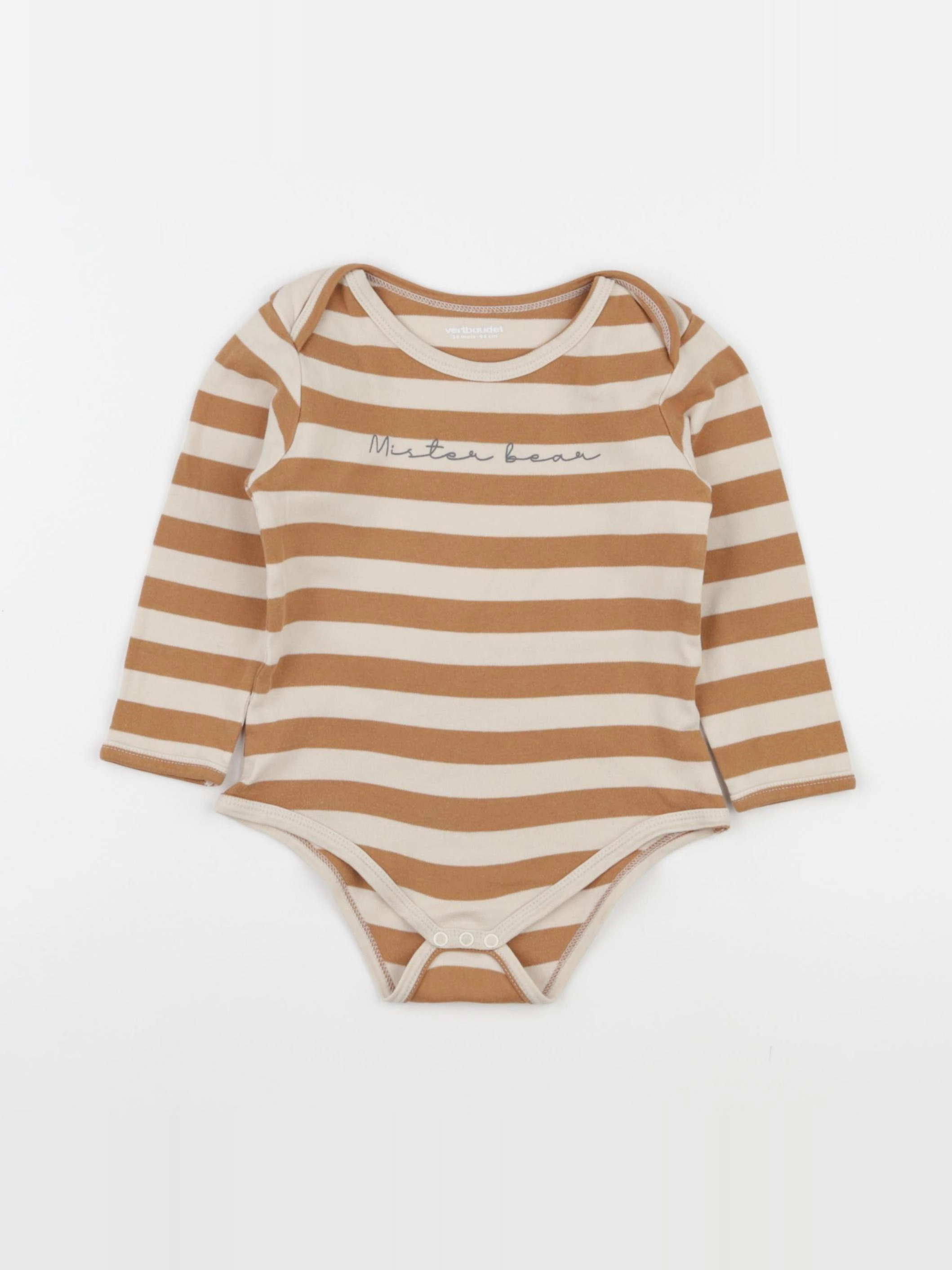 Vertbaudet - body marron - 36 mois
