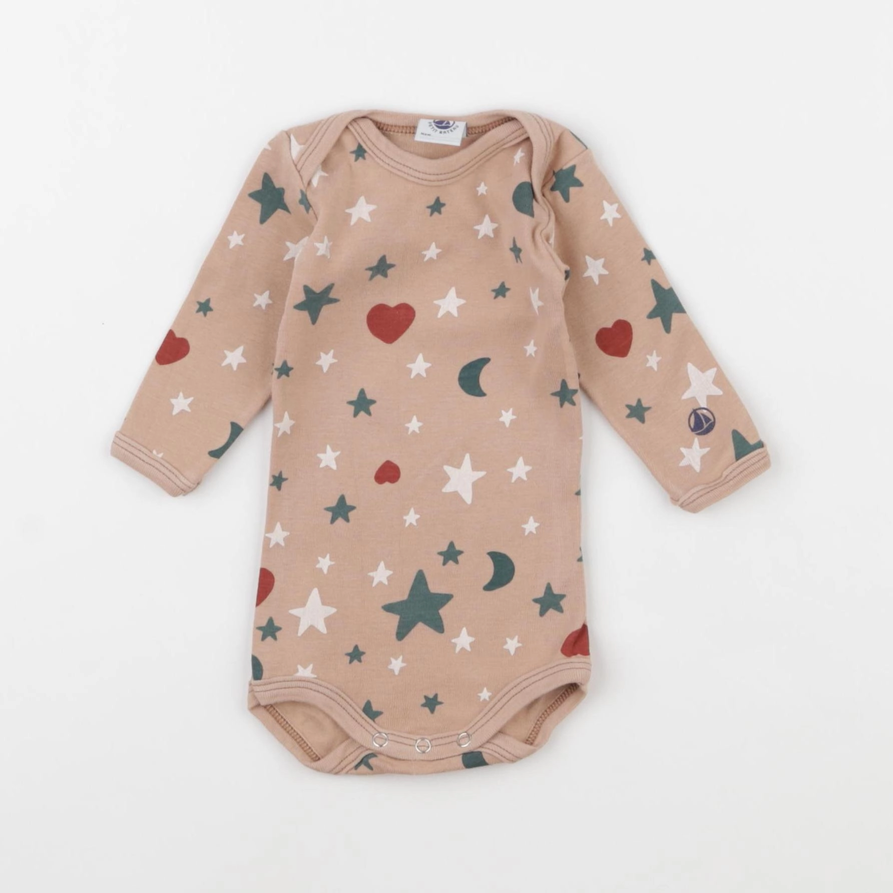 Petit Bateau - body marron - 3 mois