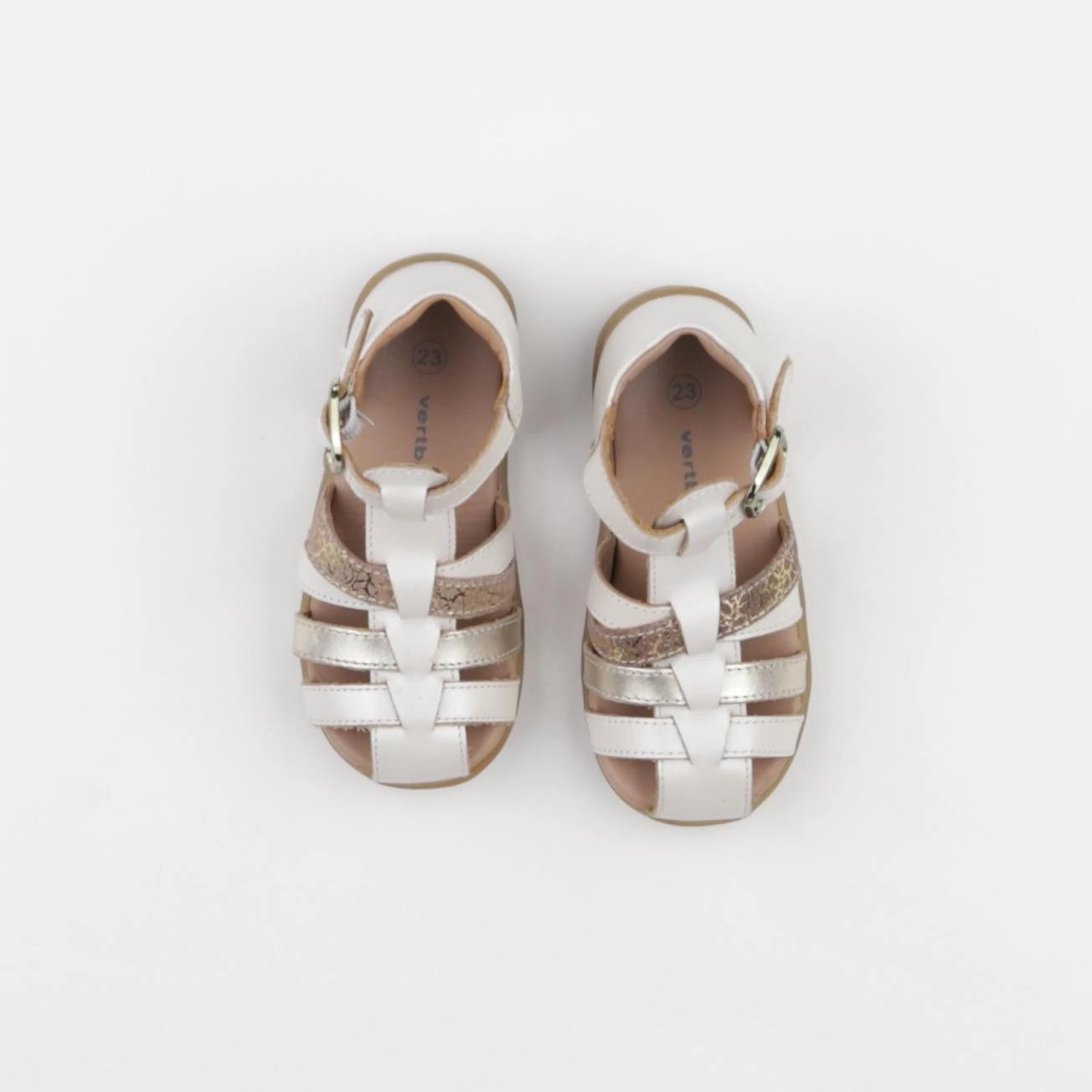 Vertbaudet - sandales beige, or - pointure 23