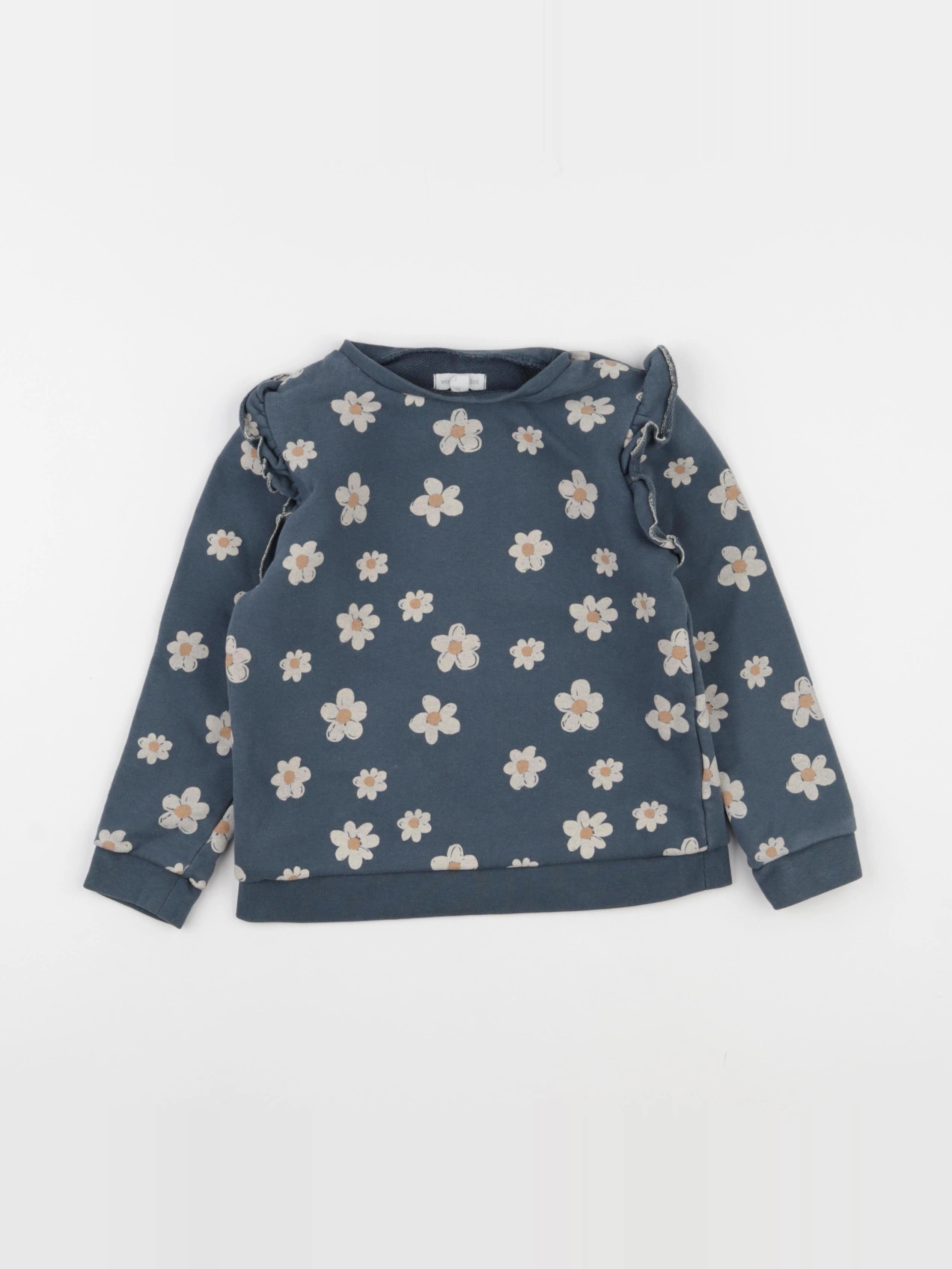 Vertbaudet - sweat bleu - 6 ans