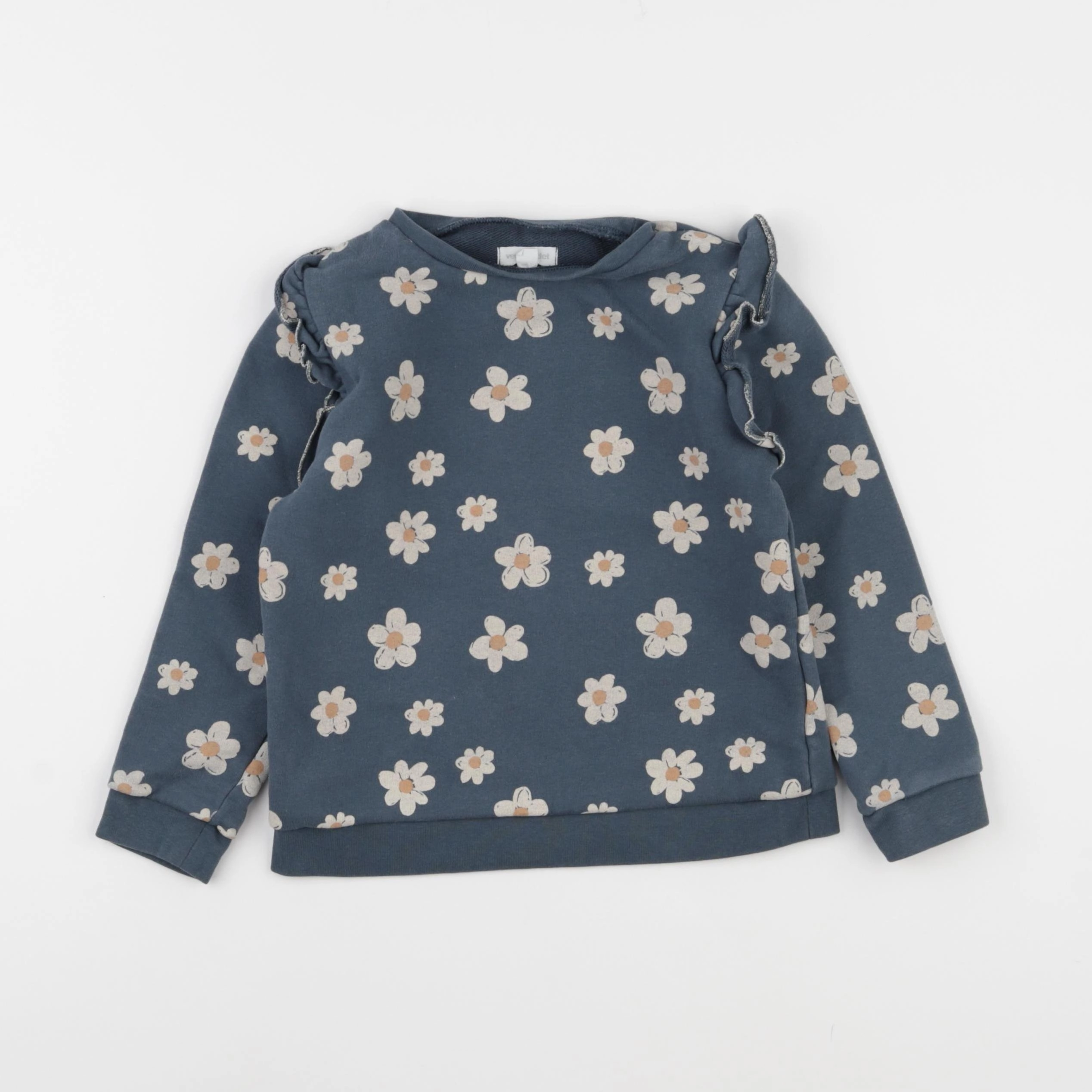 Vertbaudet - sweat bleu - 6 ans