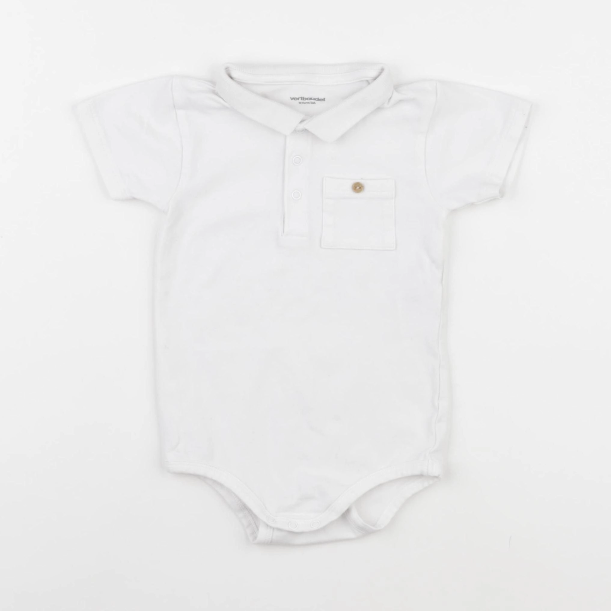 Vertbaudet - body à col blanc - 3 ans