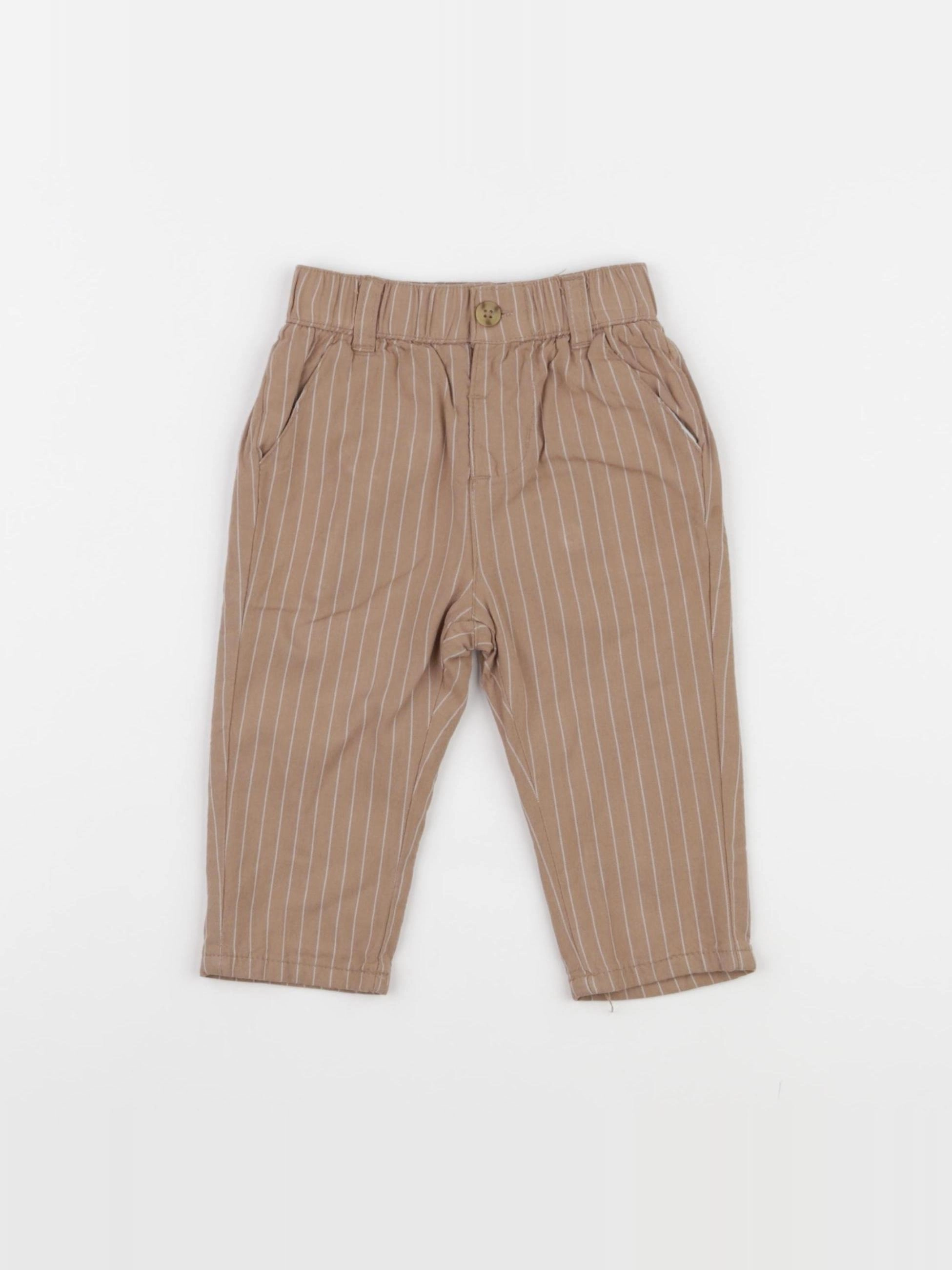 Vertbaudet - pantalon marron - 6 mois