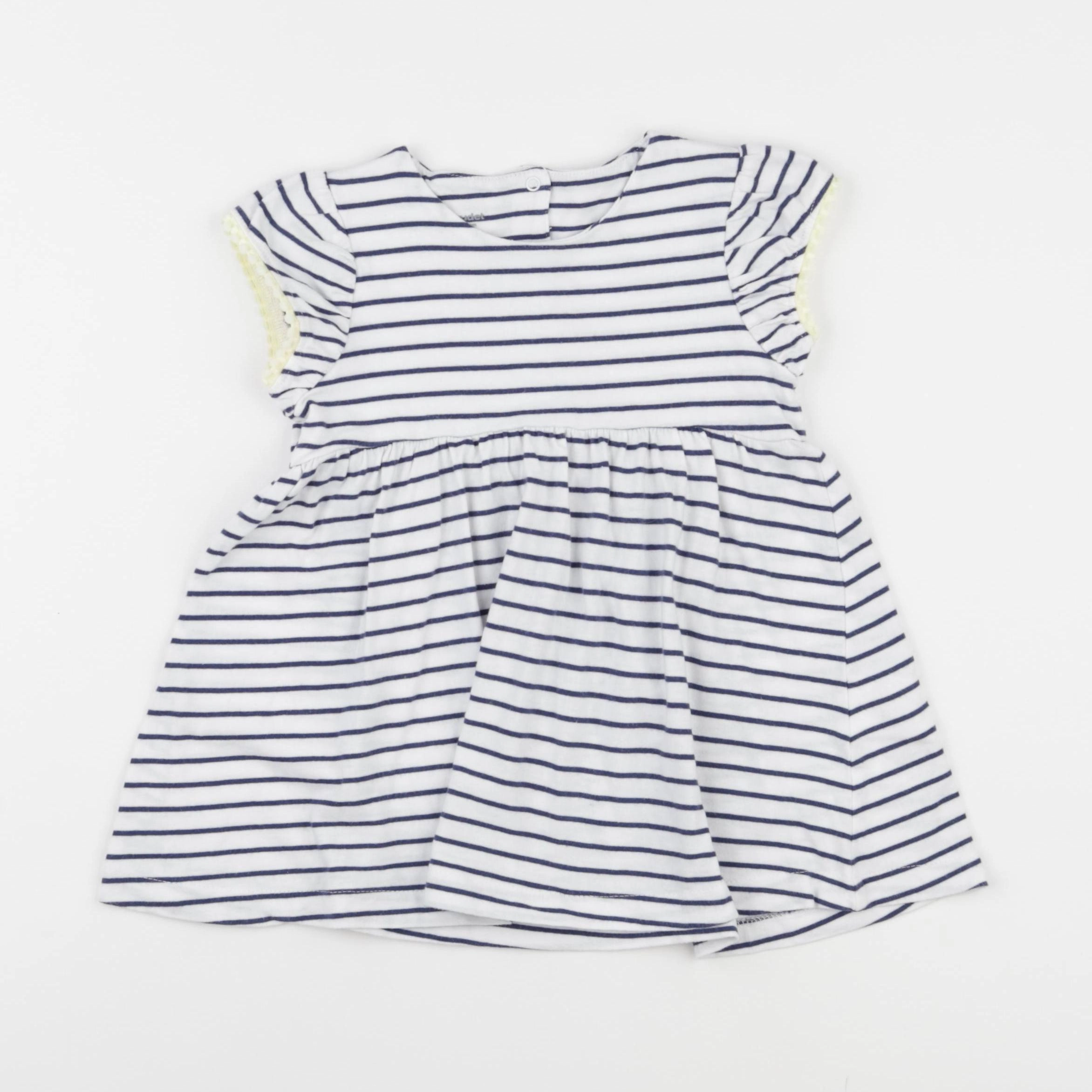 Vertbaudet - robe blanc, bleu - 36 mois
