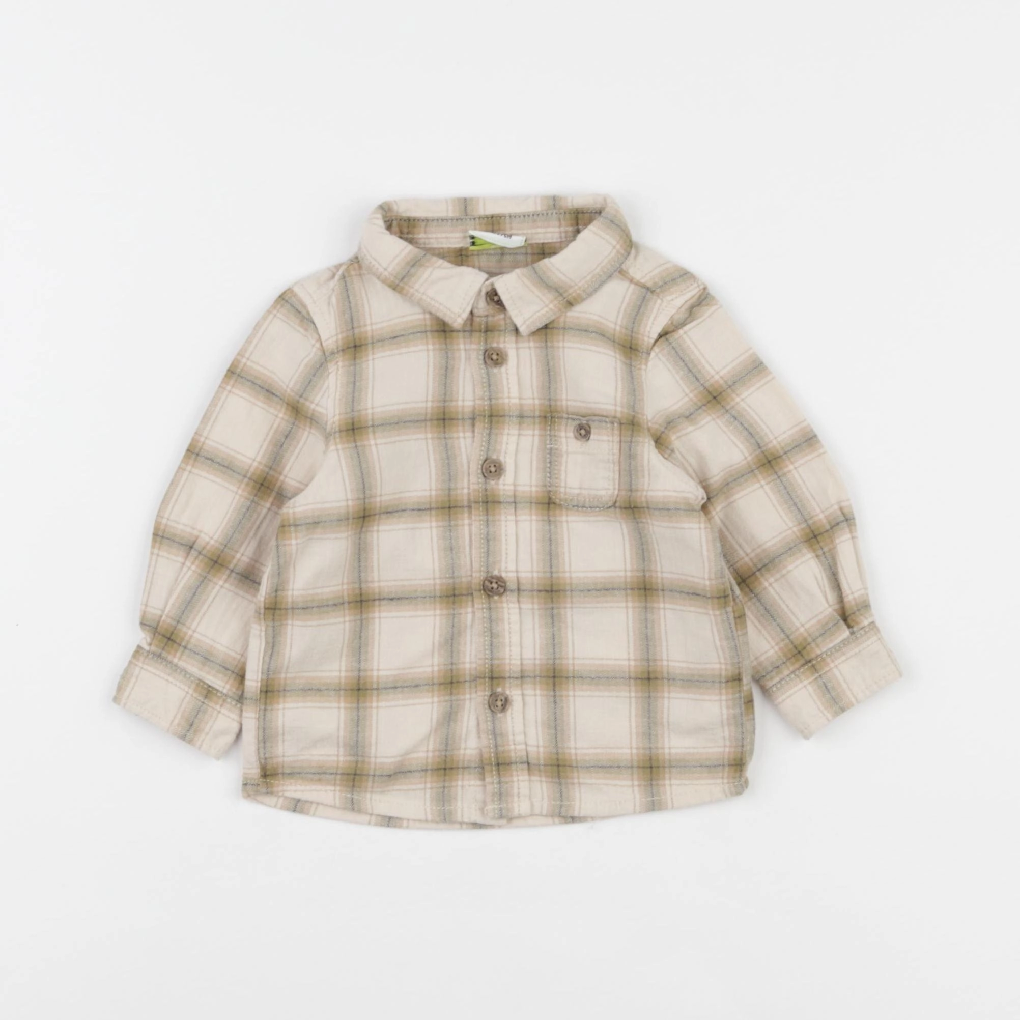 Tape à l'oeil - chemise beige, vert - 3 mois