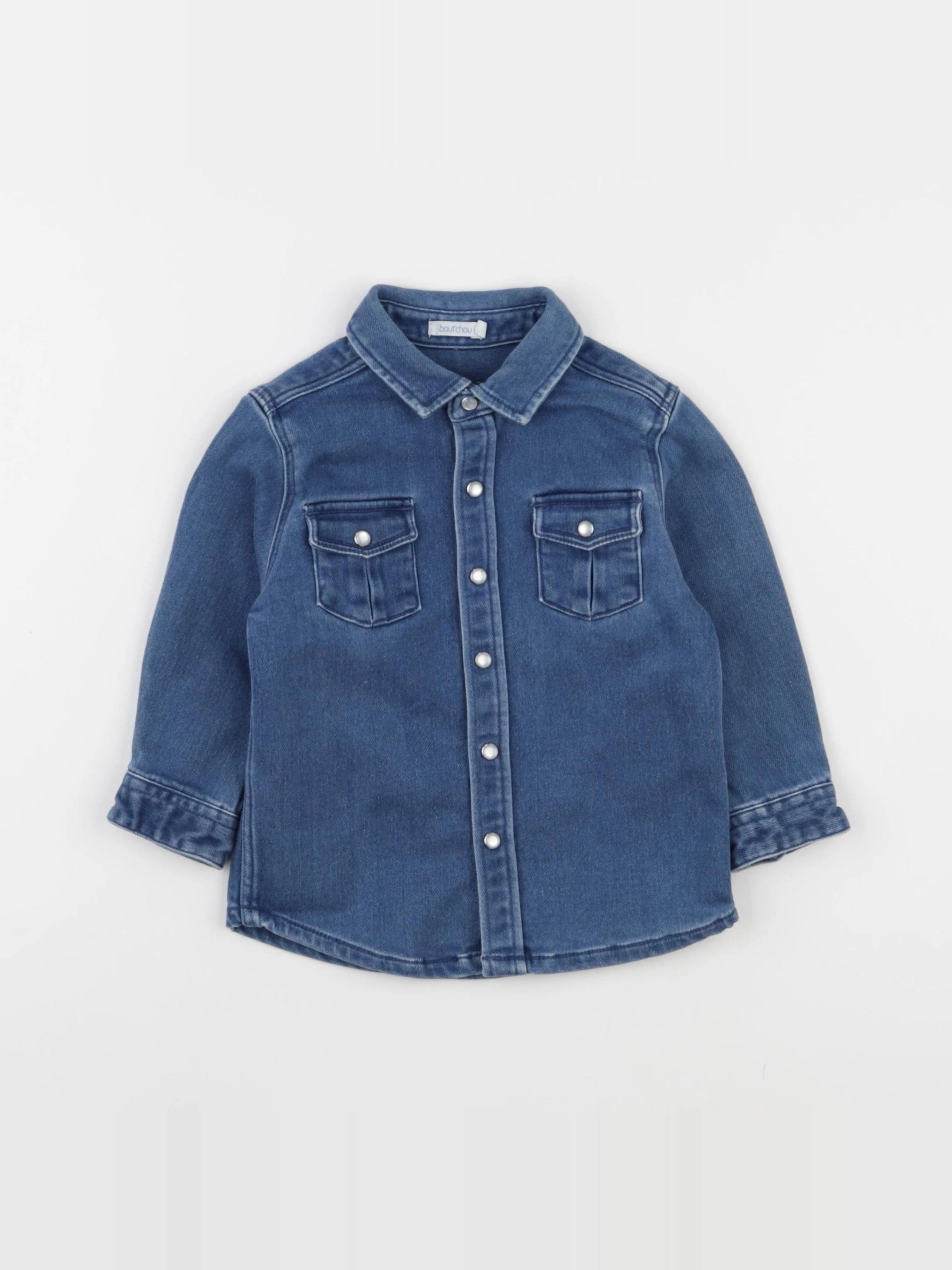 Boutchou - chemise bleu - 18 mois