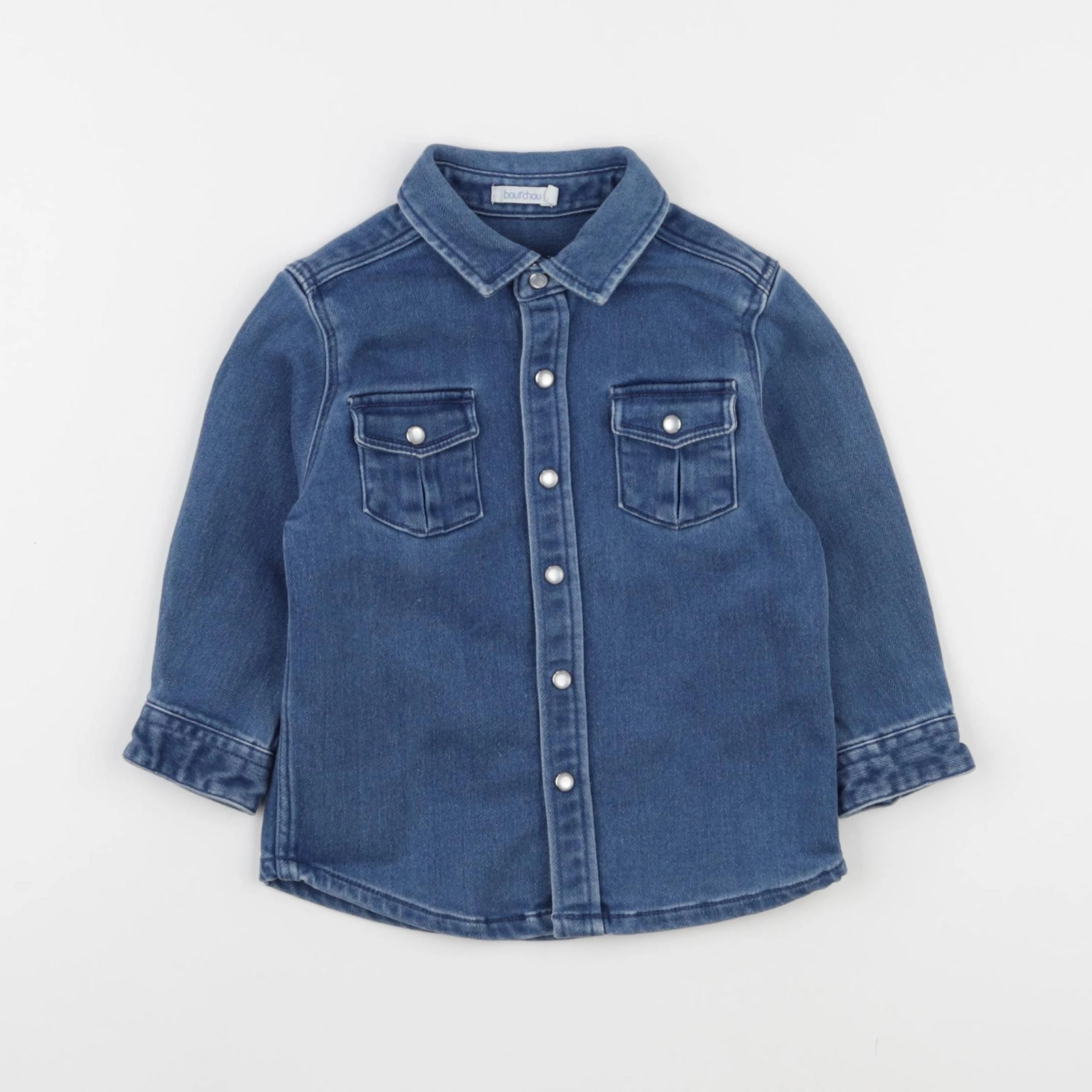 Boutchou - chemise bleu - 18 mois