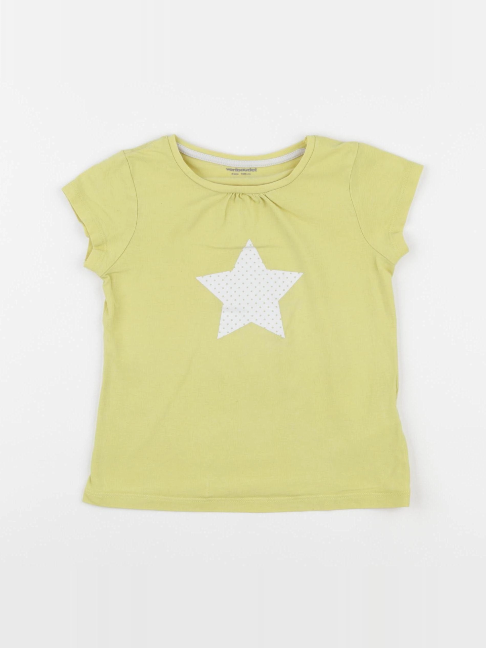 Vertbaudet - tee-shirt jaune - 5 ans