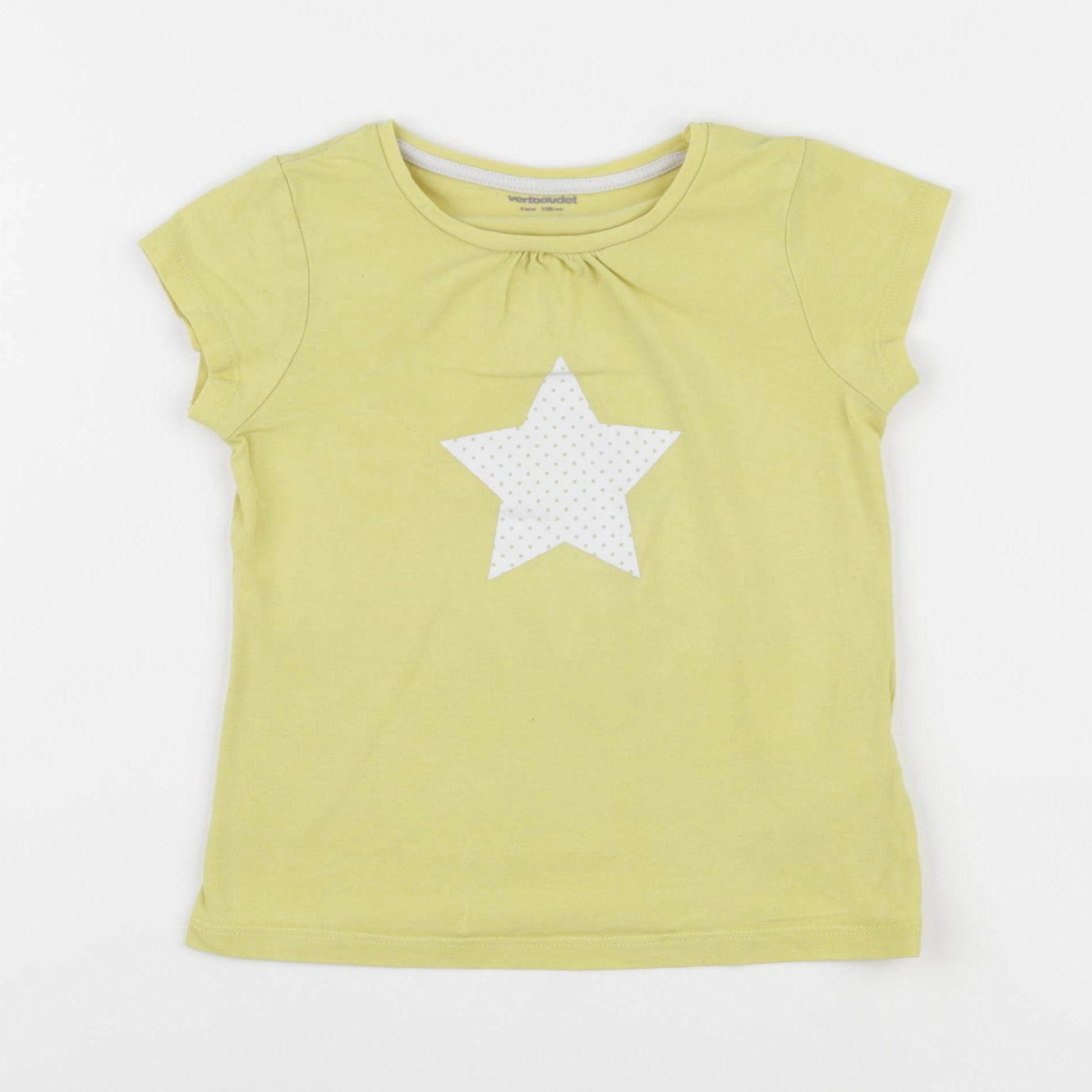 Vertbaudet - tee-shirt jaune - 5 ans
