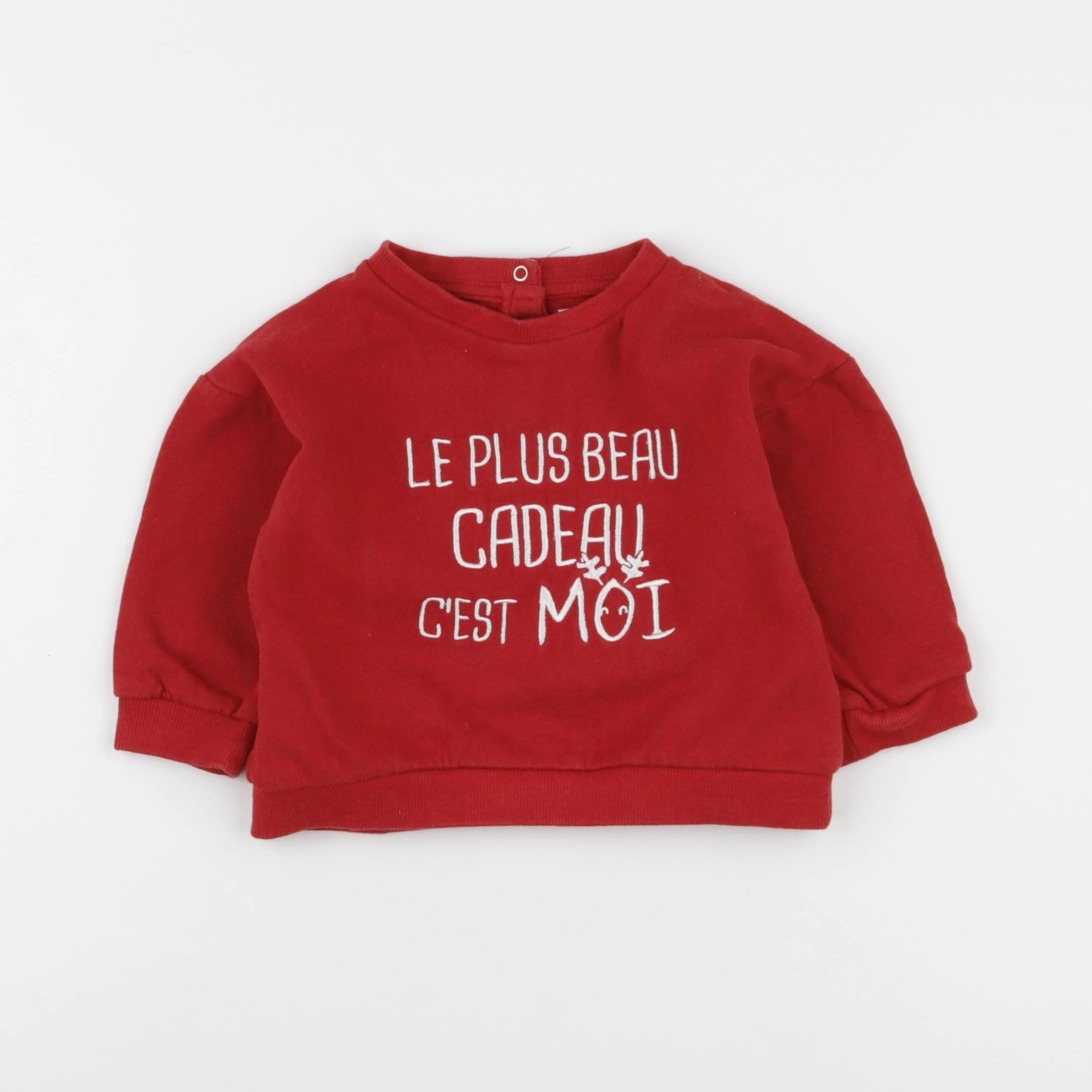 Vertbaudet - sweat rouge - 18 mois