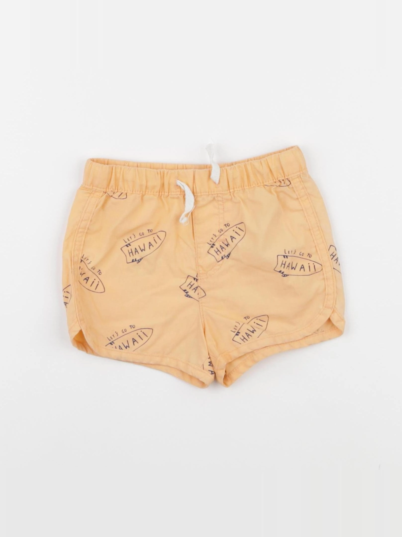 H&M - short orange - 6/9 mois