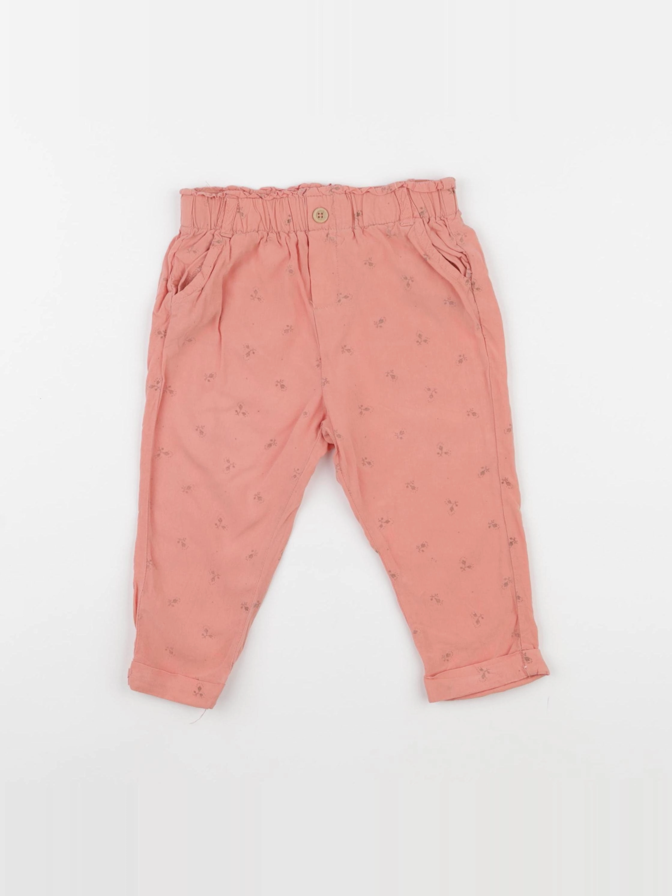 Vertbaudet - pantalon orange - 24 mois