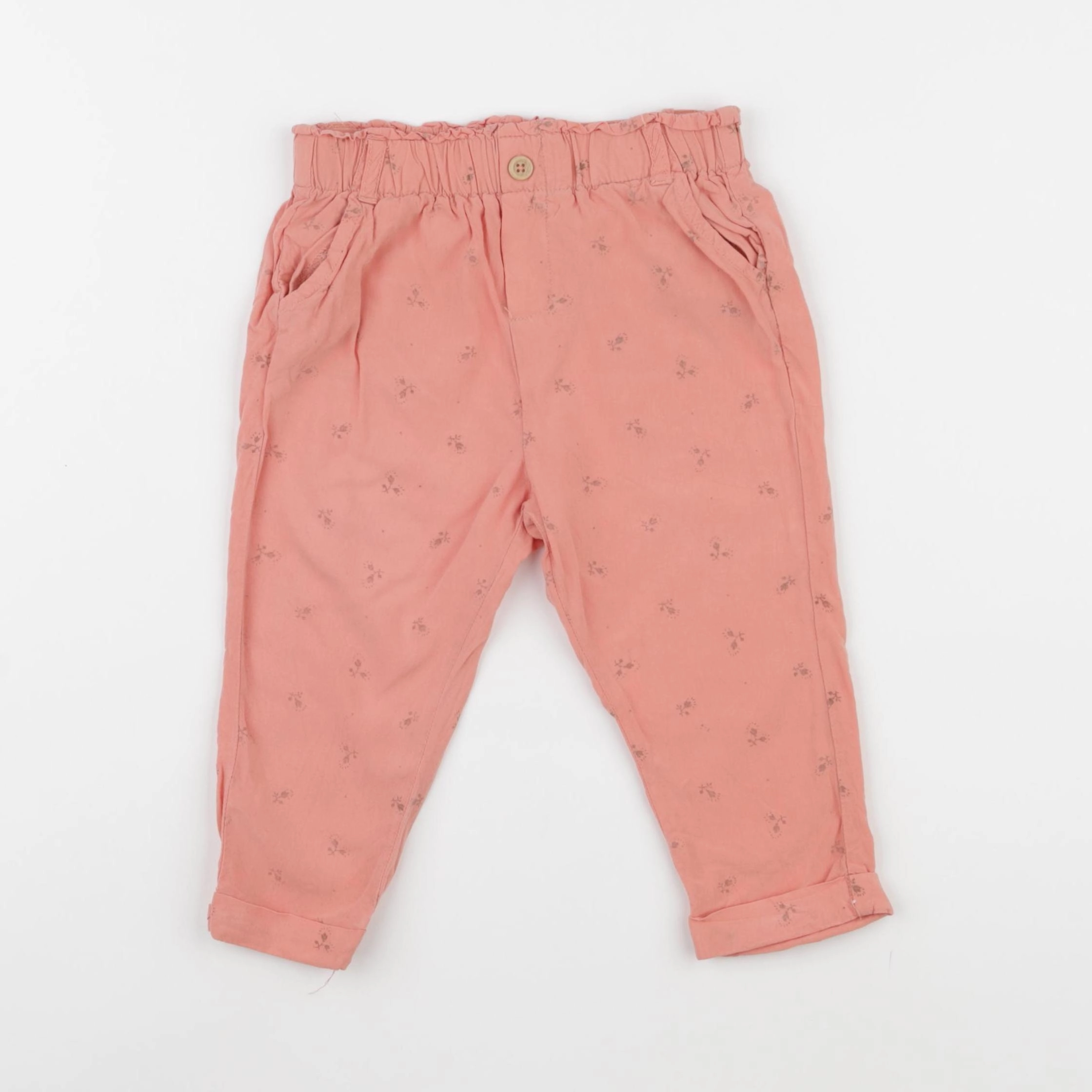 Vertbaudet - pantalon orange - 24 mois