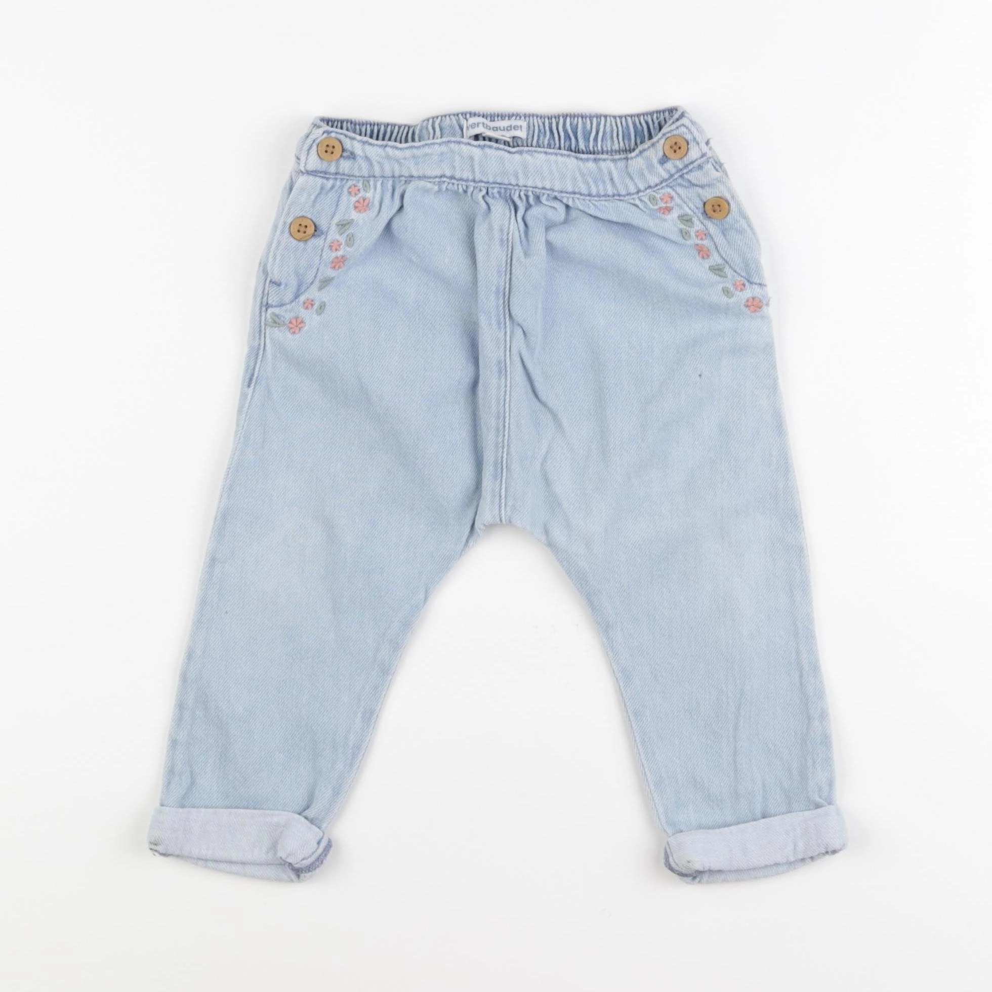 Vertbaudet - pantalon bleu - 18 mois