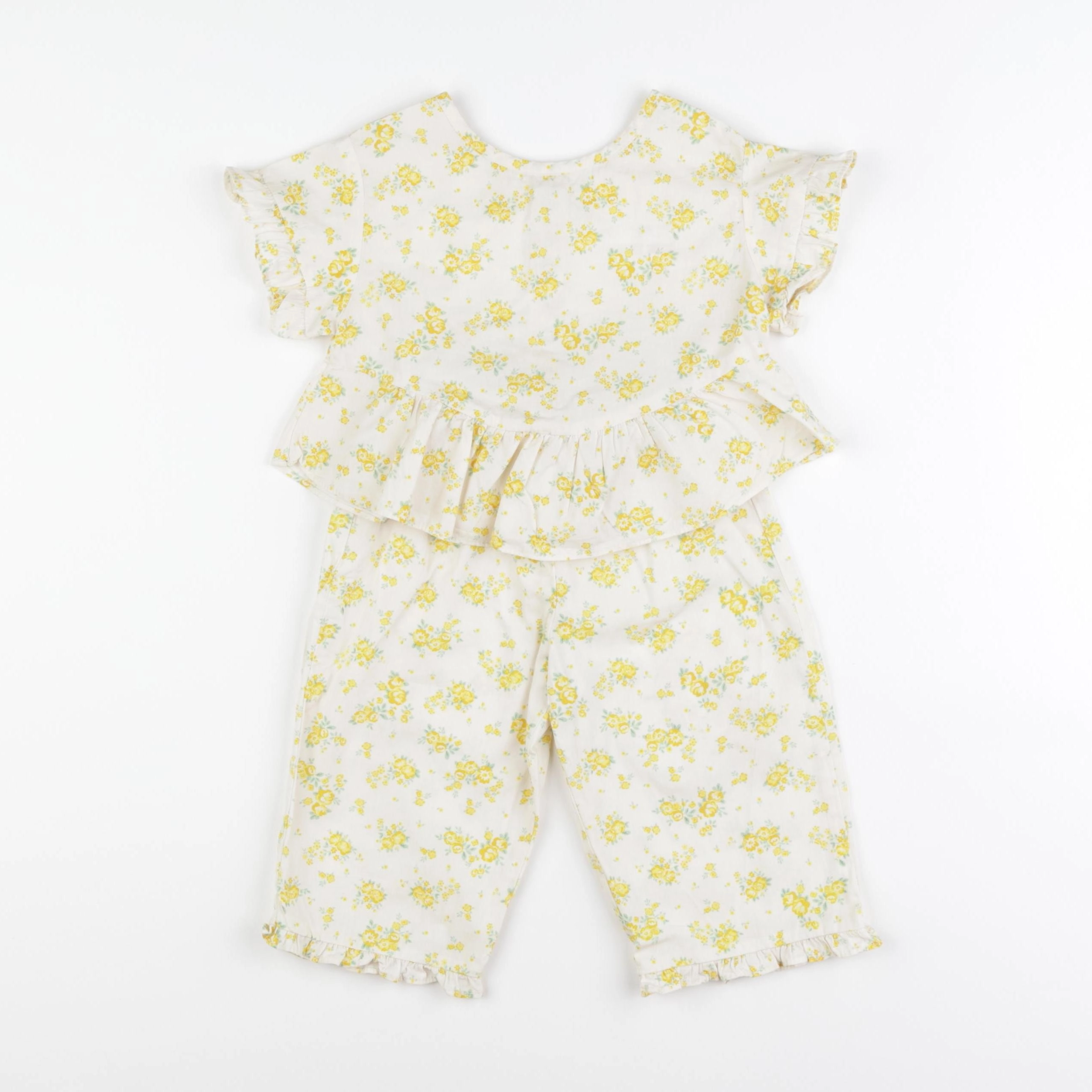 Zara - ensemble beige, jaune - 12/18 mois