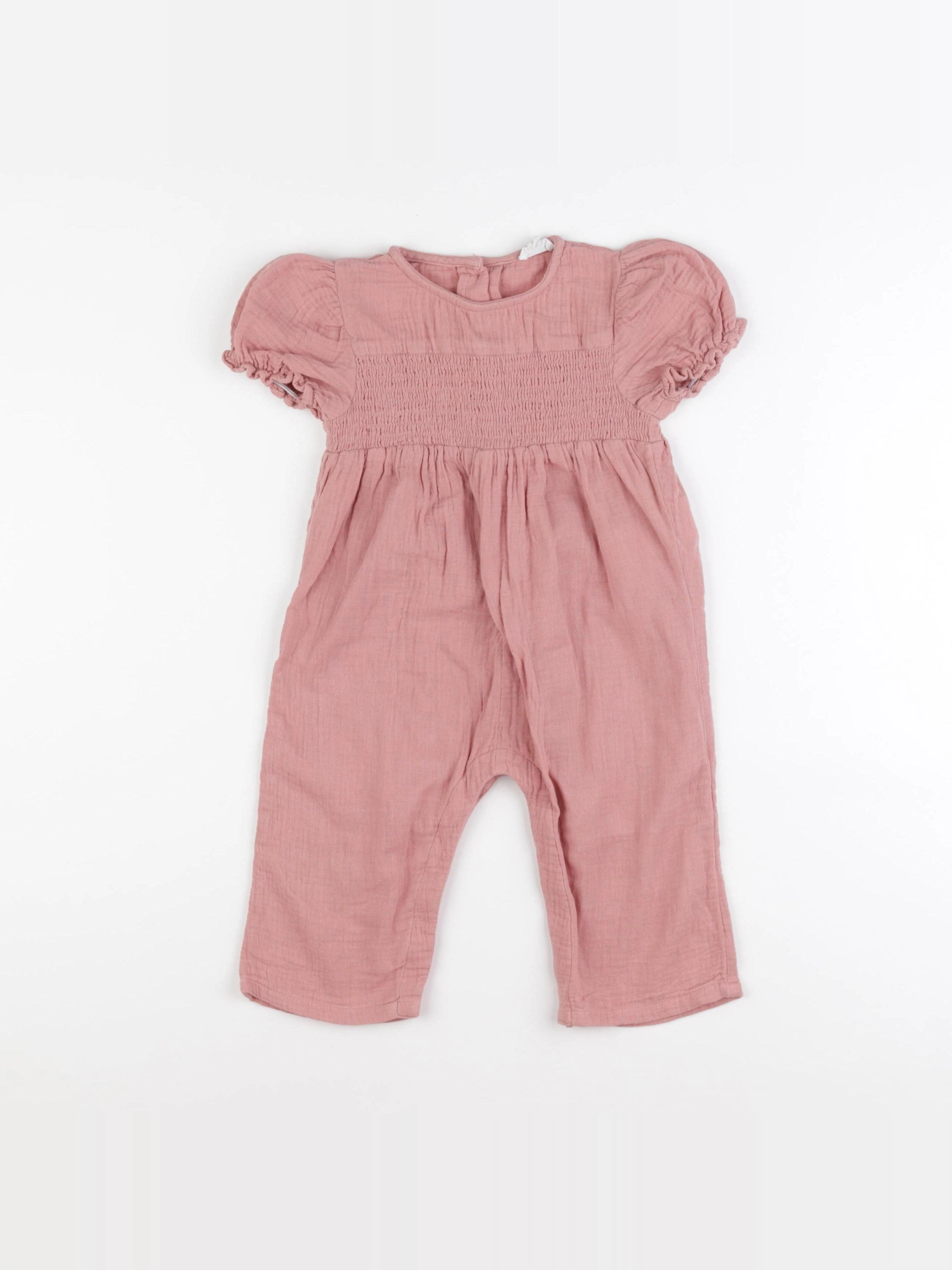 Vertbaudet - combinaison rose - 18 mois