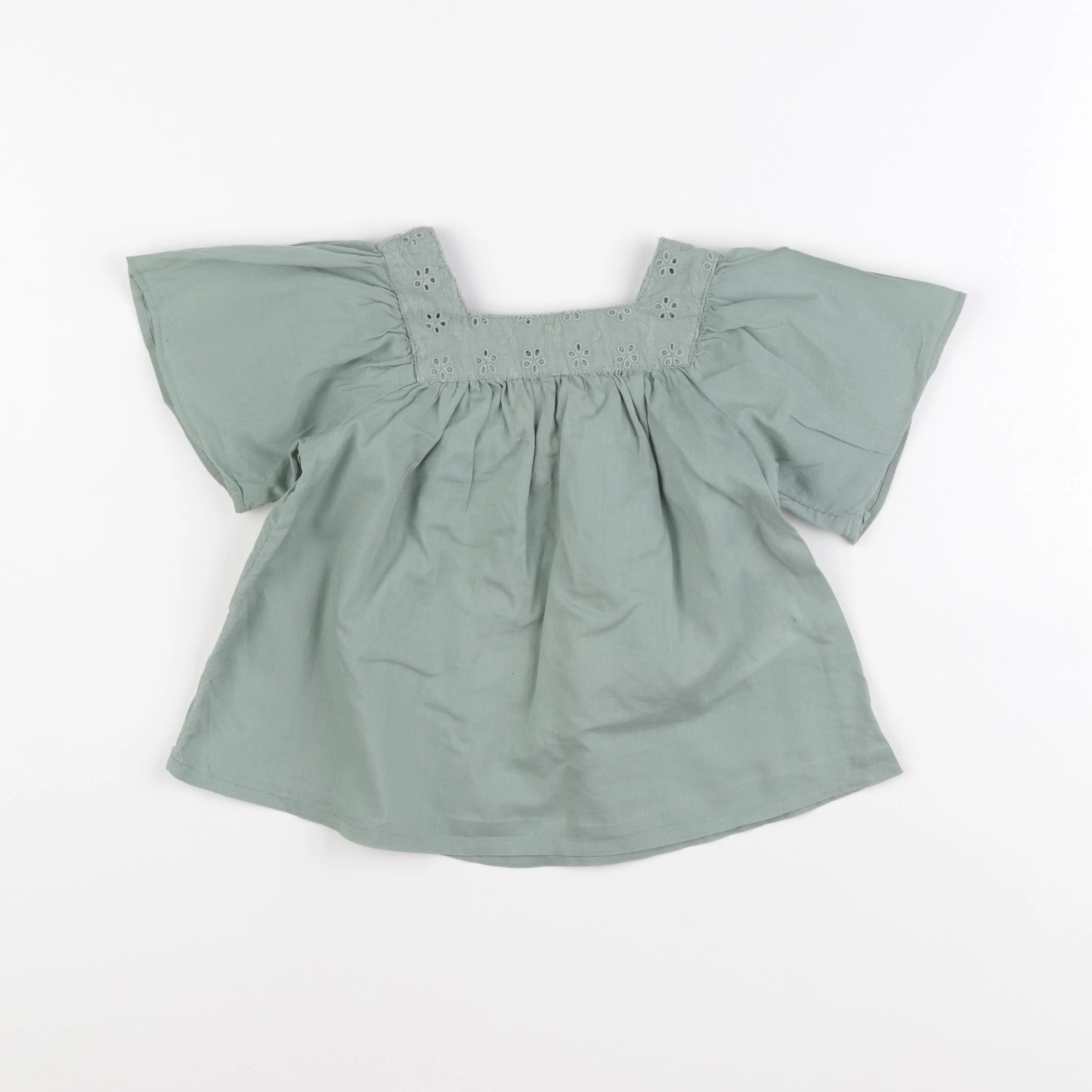 Vertbaudet - blouse vert - 18 mois