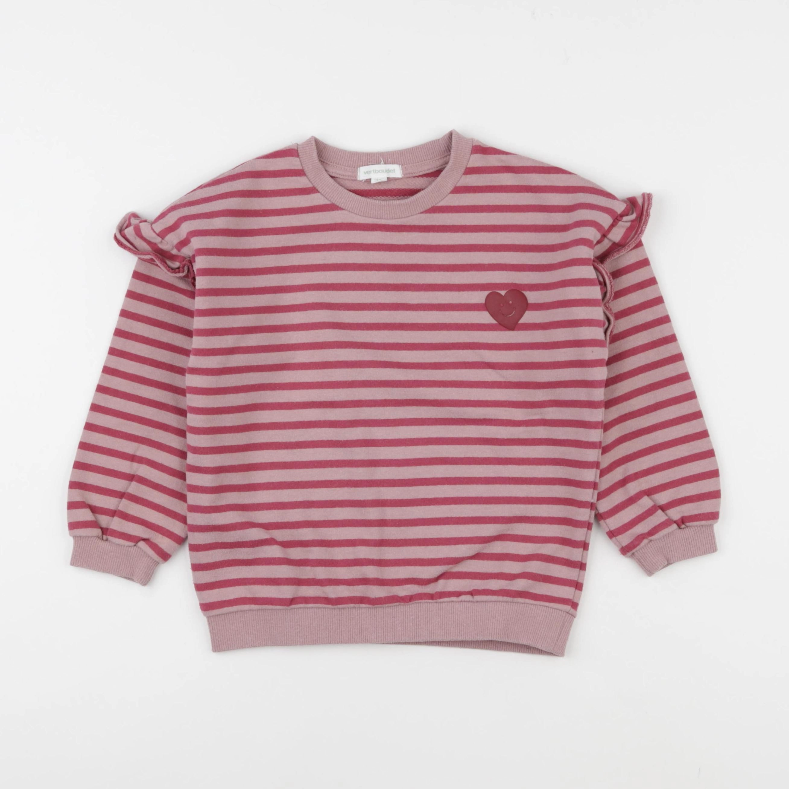 Vertbaudet - sweat rose - 6 ans