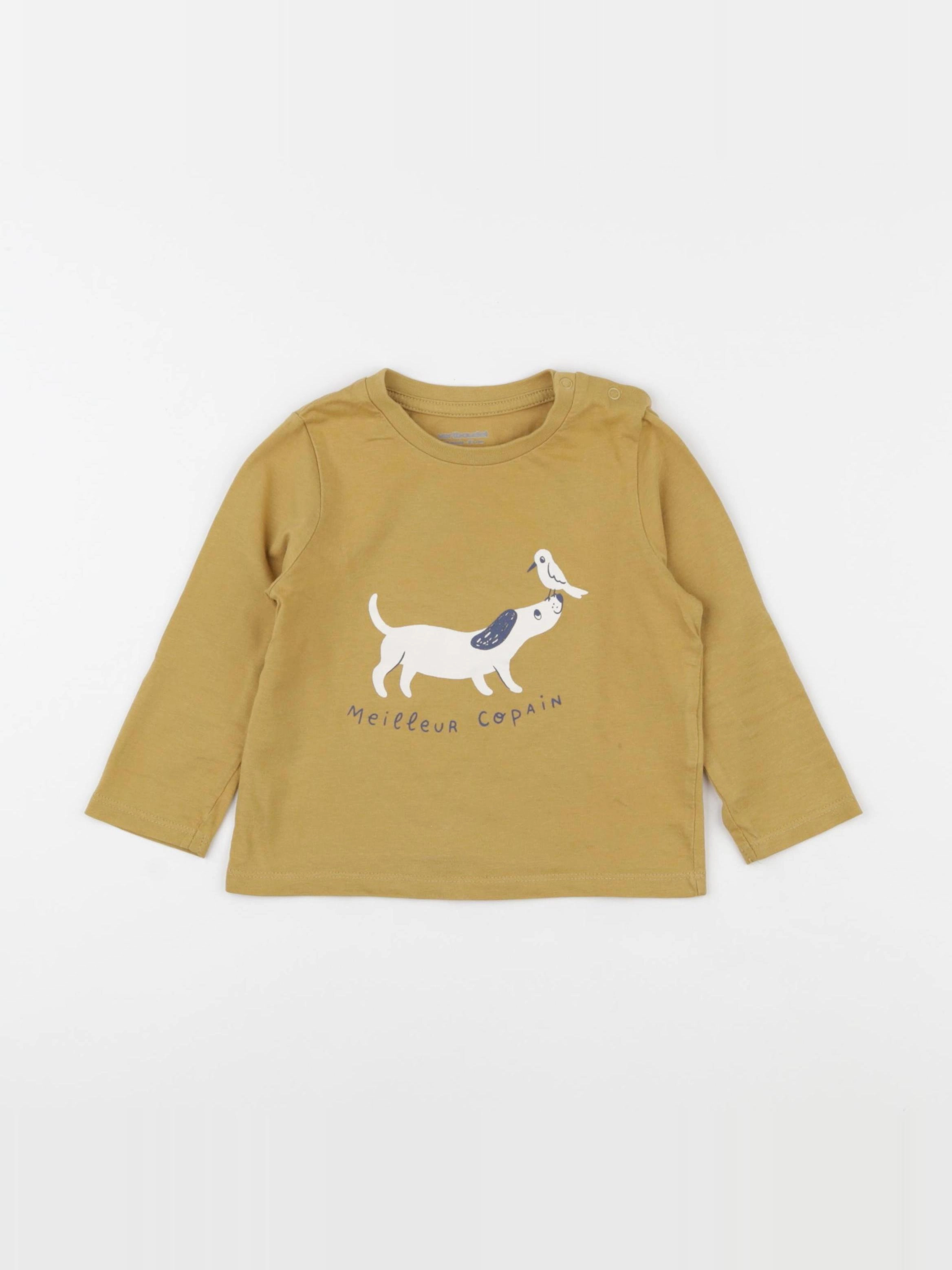 Vertbaudet - tee-shirt jaune - 18 mois