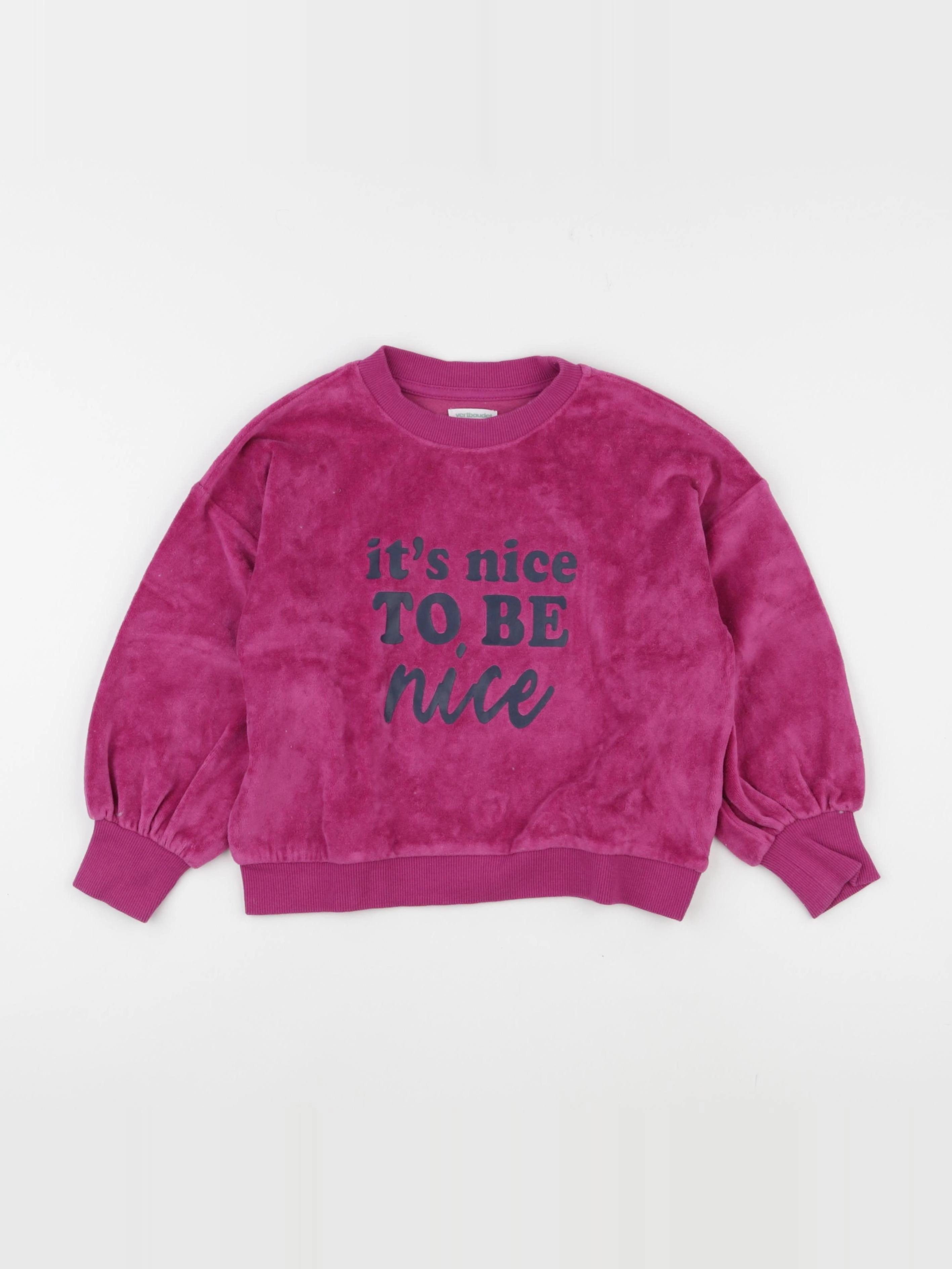 Vertbaudet - sweat rose - 6 ans