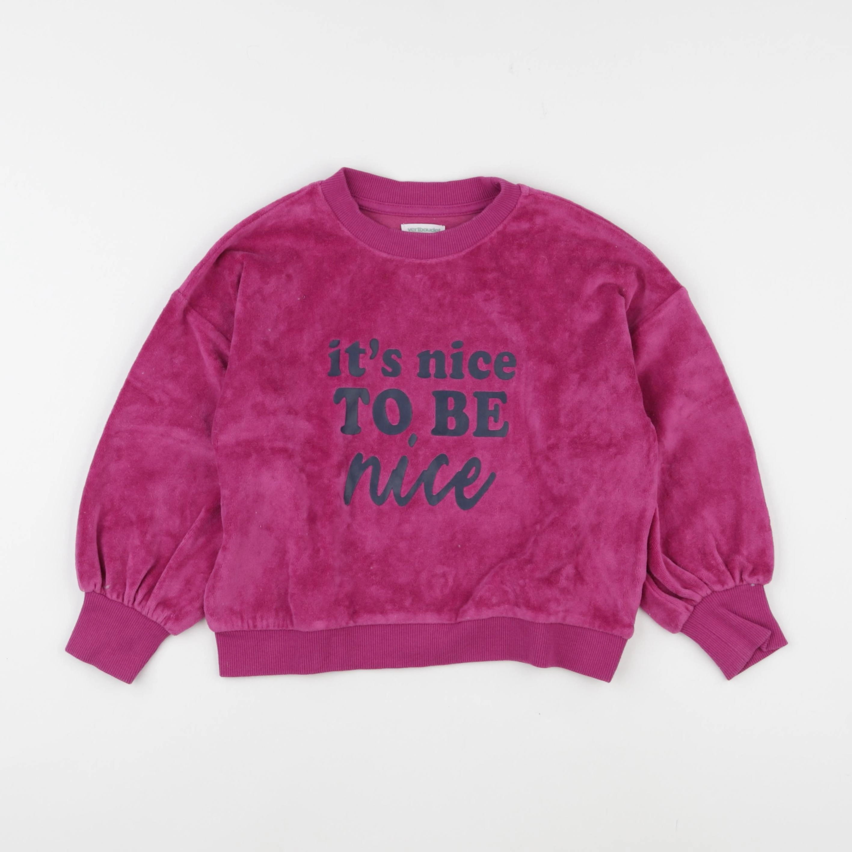Vertbaudet - sweat rose - 6 ans